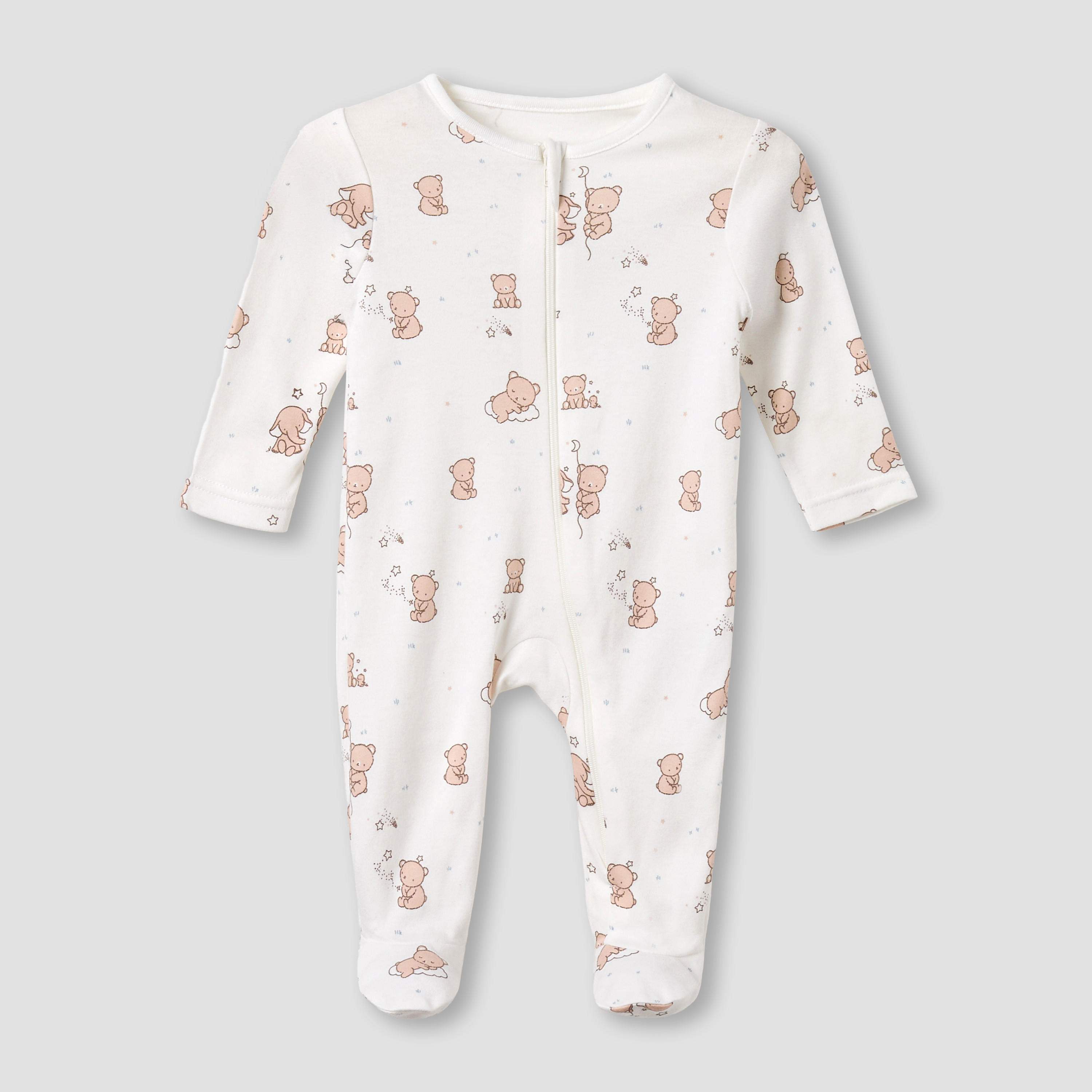 Pack of 5 Juniors Cotton Round Neck Long Sleeves Sleepsuit with Fun Print-baby-boys-clothing-nightwear-sleepsuits-image-4