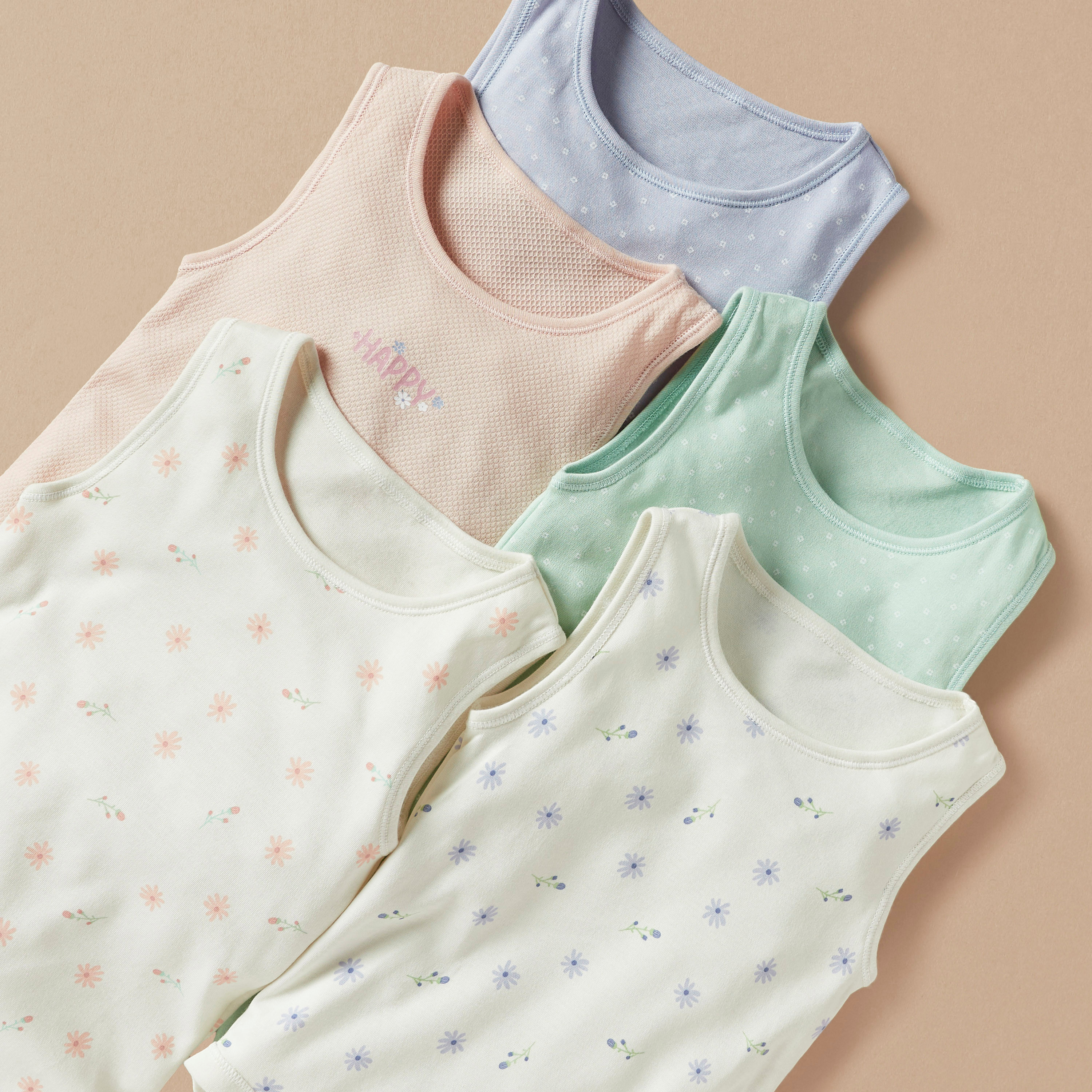 Juniors All-Over Print Sleeveless Bodysuit - Set of 5-baby-girls-clothing-bodysuits-image-3