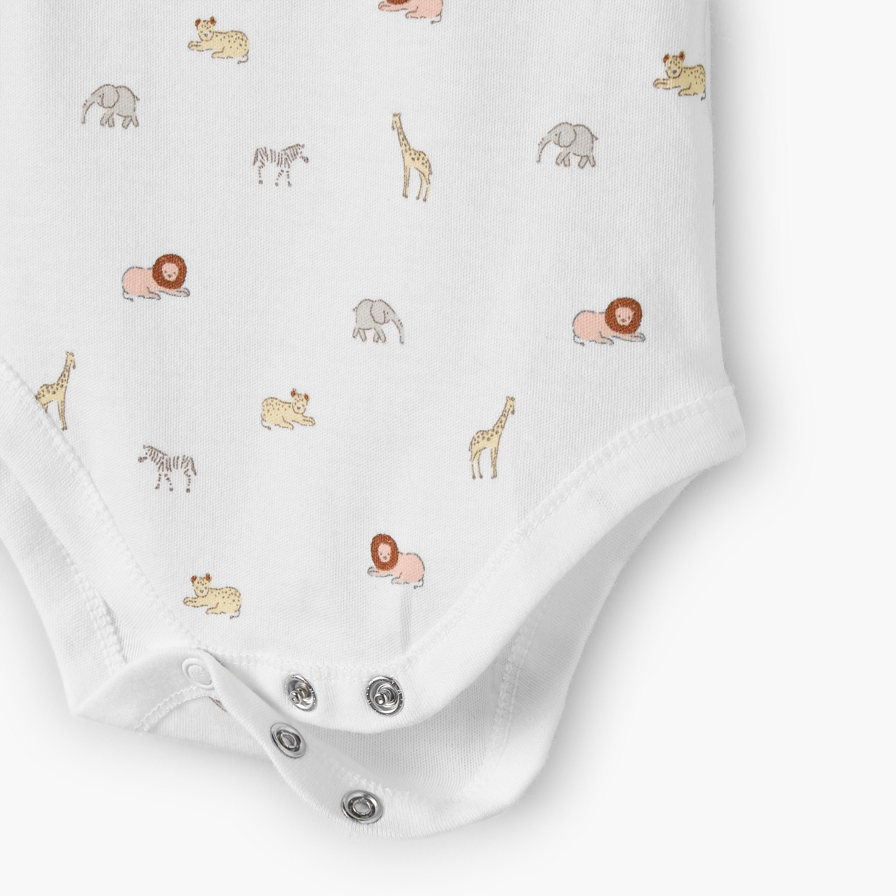 Pack of 5 Juniors Crew Neck Sleeveless Bodysuit with Safari Print-baby-boys-clothing-bodysuits-image-100