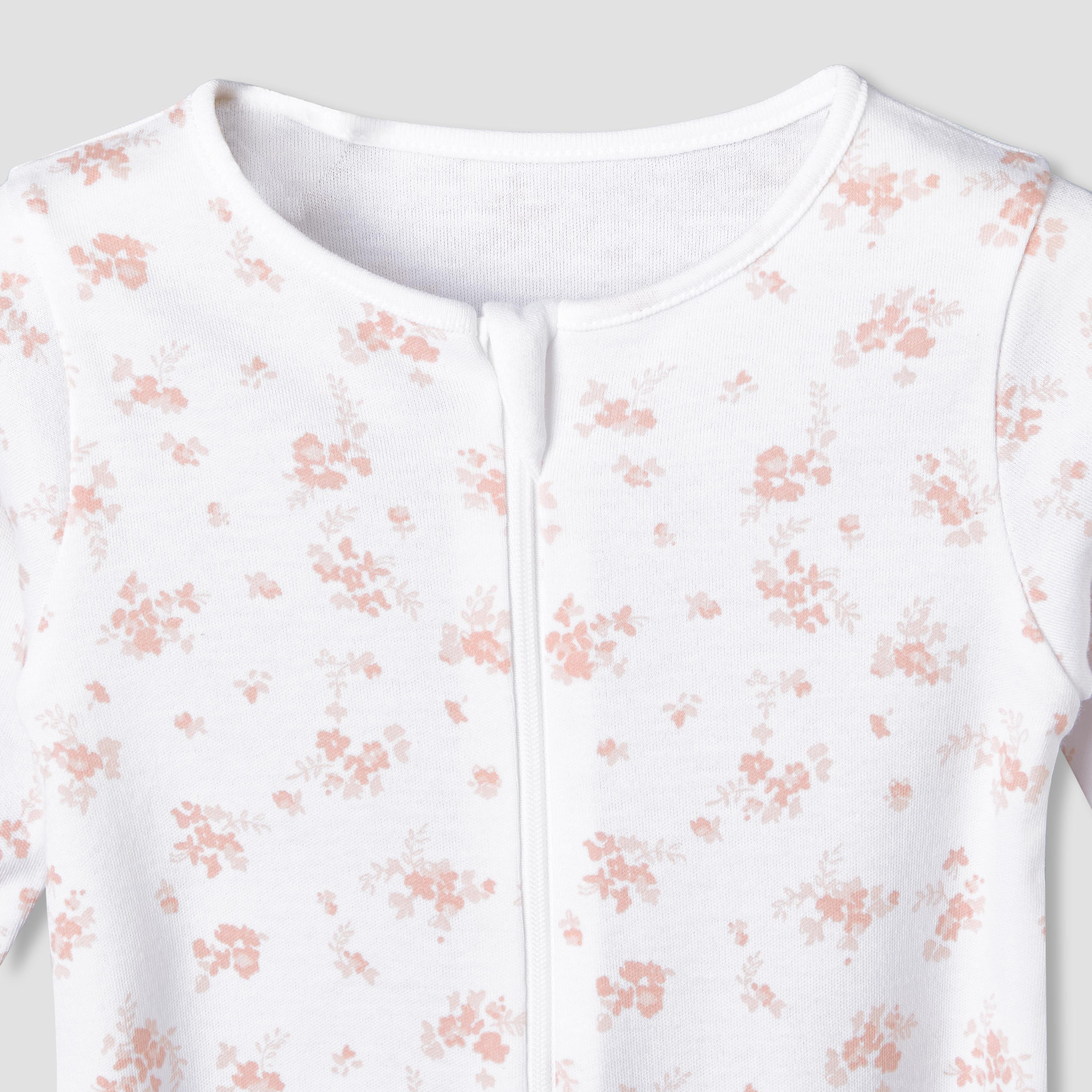 Pack of 5 Juniors Cotton Crew Neck Long Sleeves Sleepsuit with Assorted Print-baby-girls-clothing-nightwear-sleepsuits-image-8