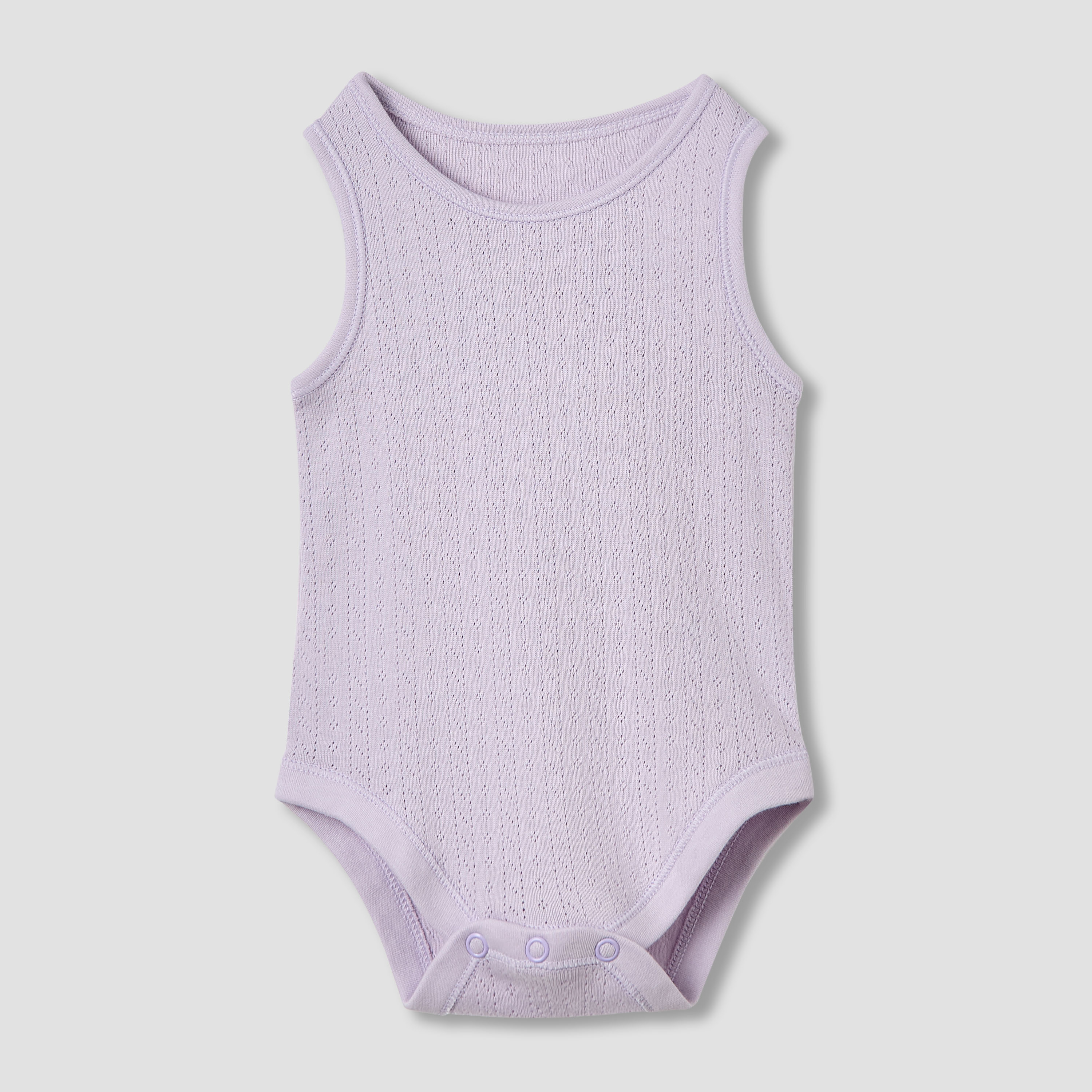 Juniors Round Neck Bodysuit with Texture - Cotton - Sleeveless - Set of 5-baby-girls-clothing-bodysuits-image-2