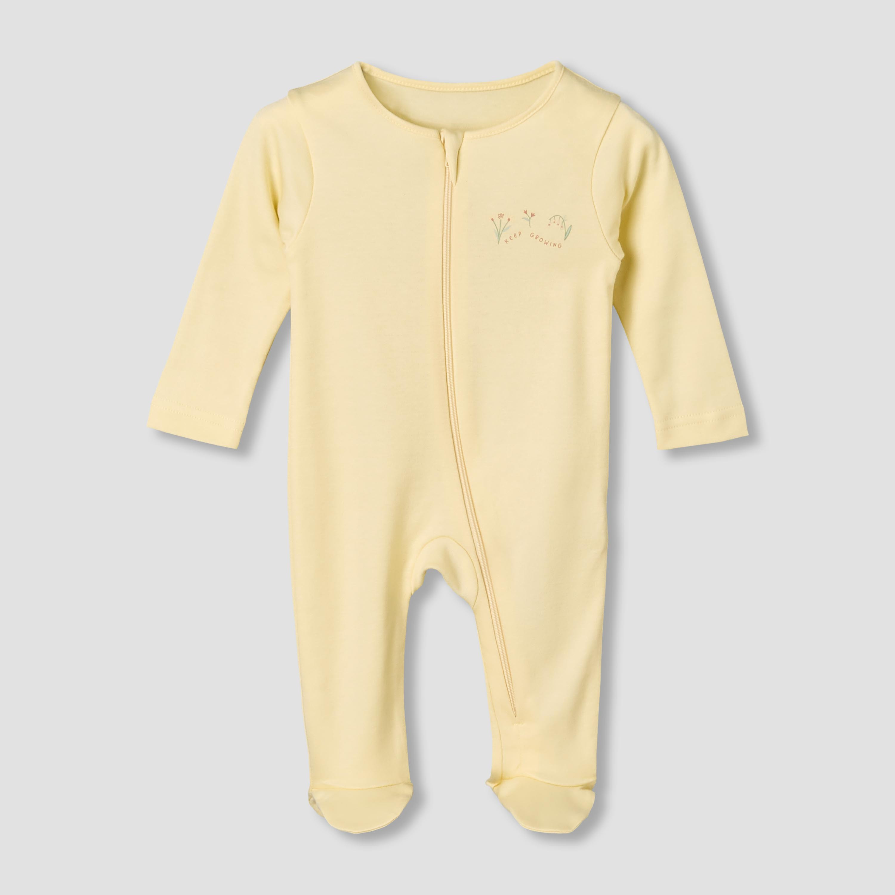 بدلات نوم قطن بأكمام طويلة ورقبة ضيقة وطبعات زهرية من جونيورز - عبوة من 5 قطع-baby-girls-clothing-nightwear-sleepsuits-image-6