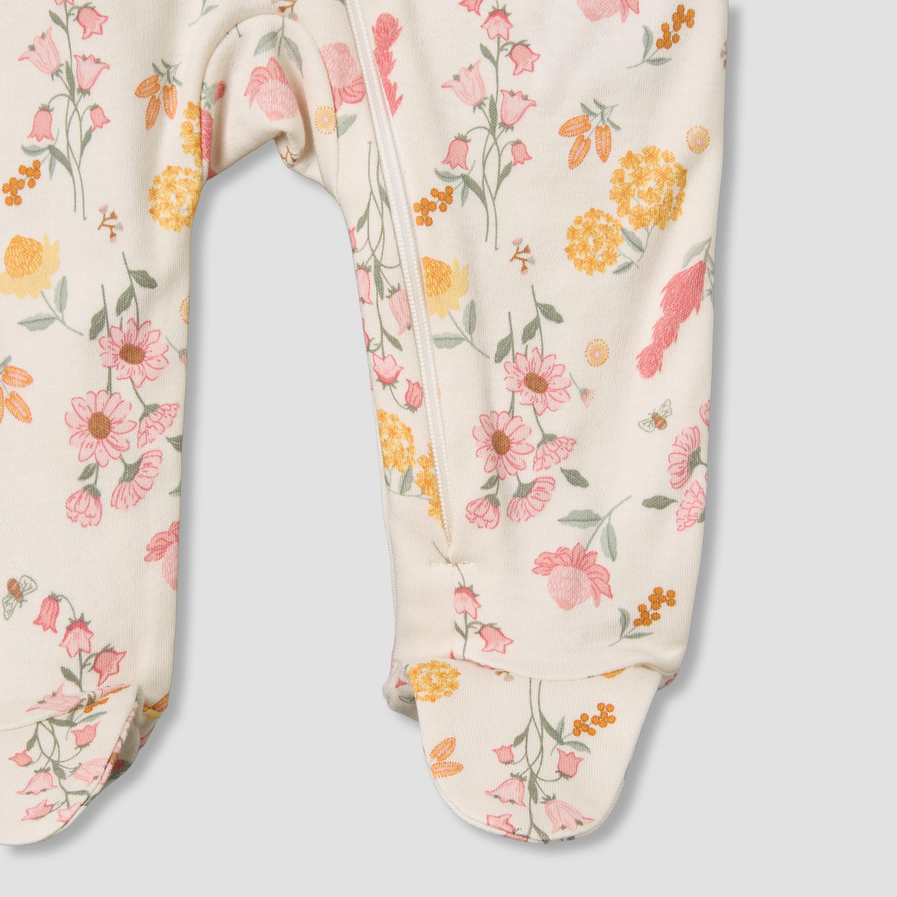 بدلات نوم قطن بأكمام طويلة ورقبة ضيقة وطبعات زهرية من جونيورز - عبوة من 5 قطع-baby-girls-clothing-nightwear-sleepsuits-image-3