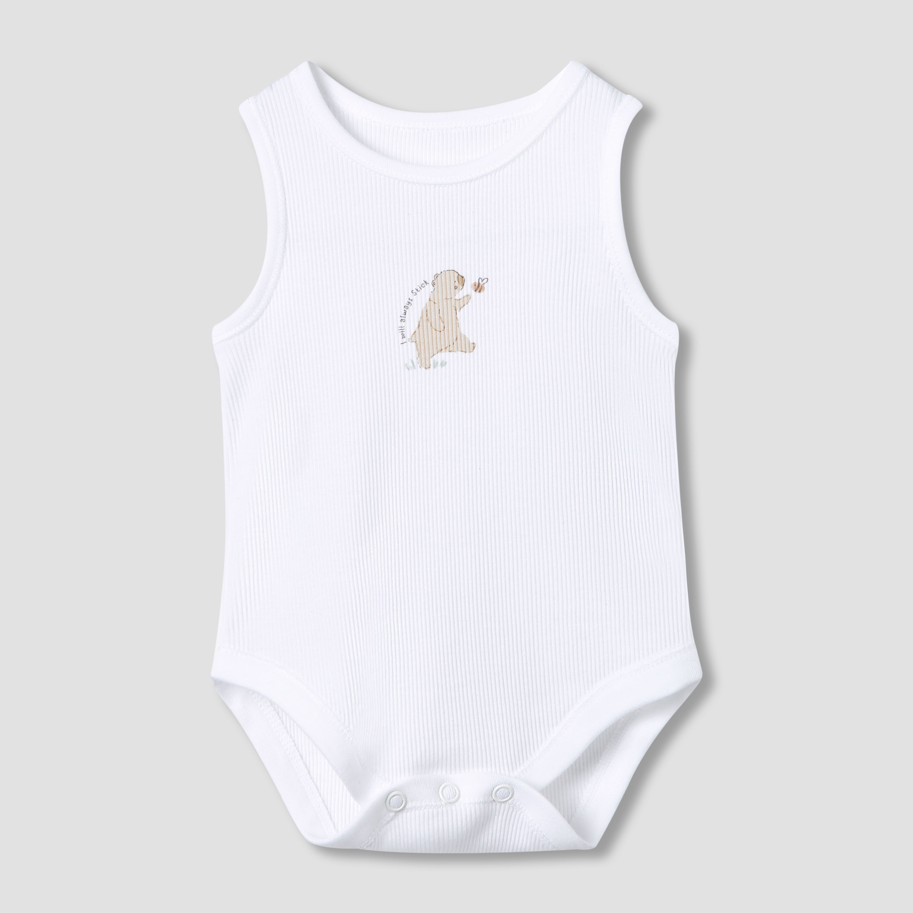 Juniors Round Neck Bodysuit with Snap Button Closure - Cotton - Sleeveless - Set of 5-promo_babyshop_Buy2for115_KSA130126-image-3