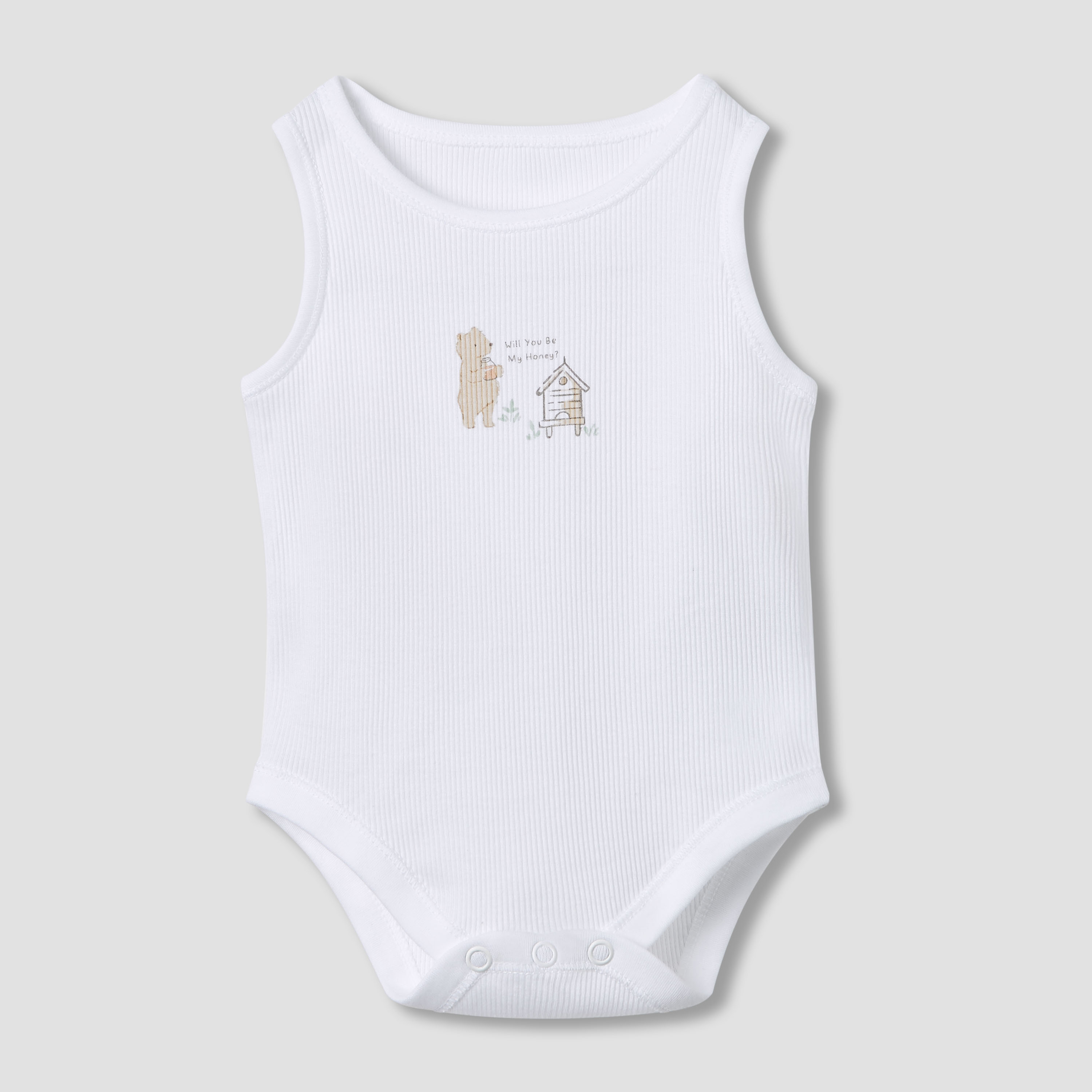 Juniors Round Neck Bodysuit with Snap Button Closure - Cotton - Sleeveless - Set of 5-promo_babyshop_Buy2for115_KSA130126-image-4