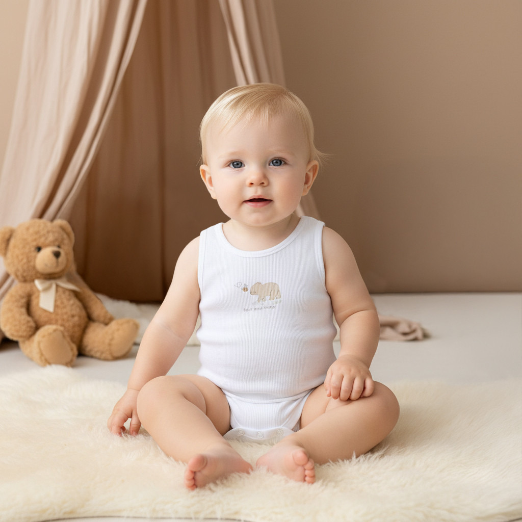 Juniors Round Neck Bodysuit with Snap Button Closure - Cotton - Sleeveless - Set of 5-promo_babyshop_Buy2for115_KSA130126-image-8