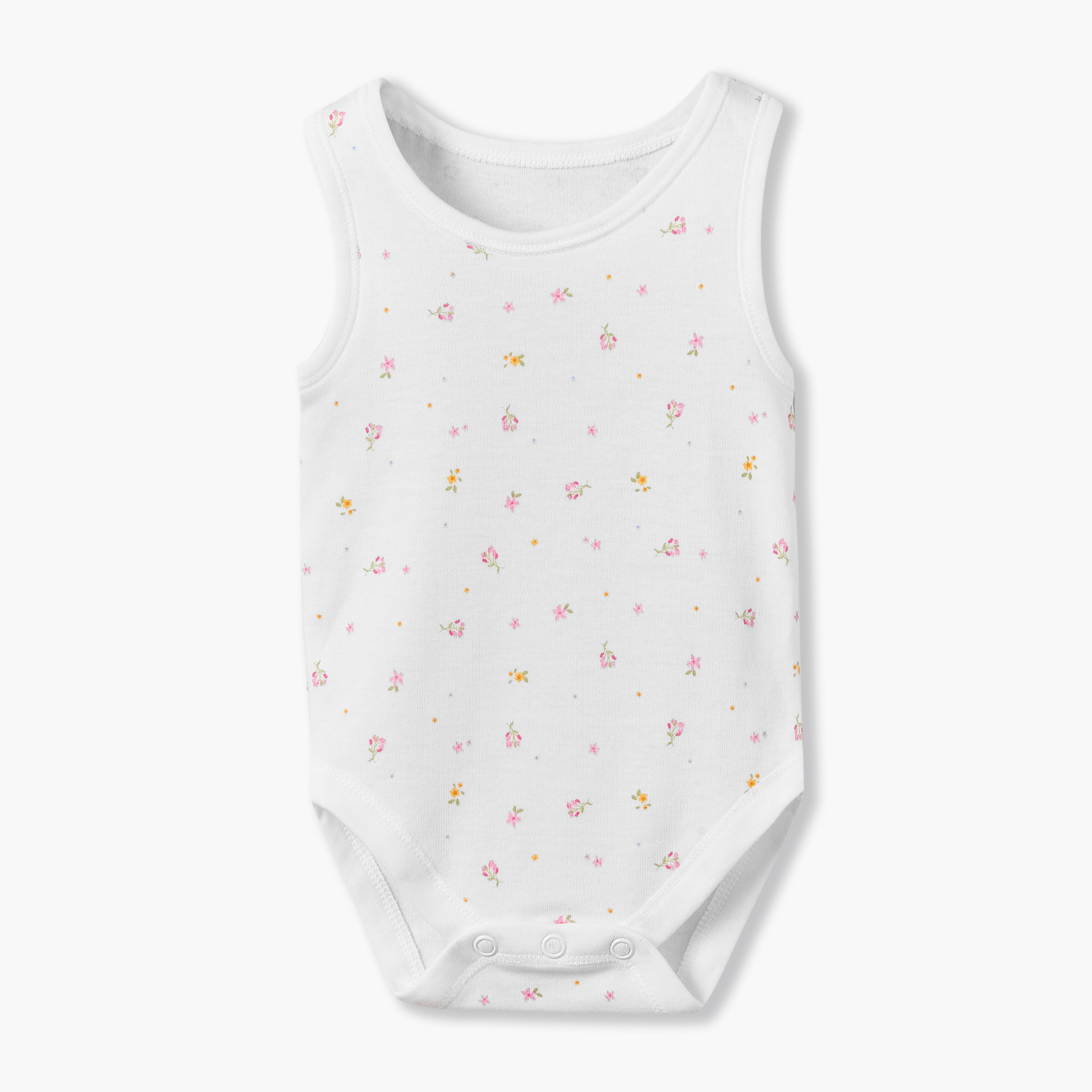 Pack of 7 Juniors Cotton Crew Neck Sleeveless Bodysuit with Snap Button Closure-baby-girls-clothing-bodysuits-image-3