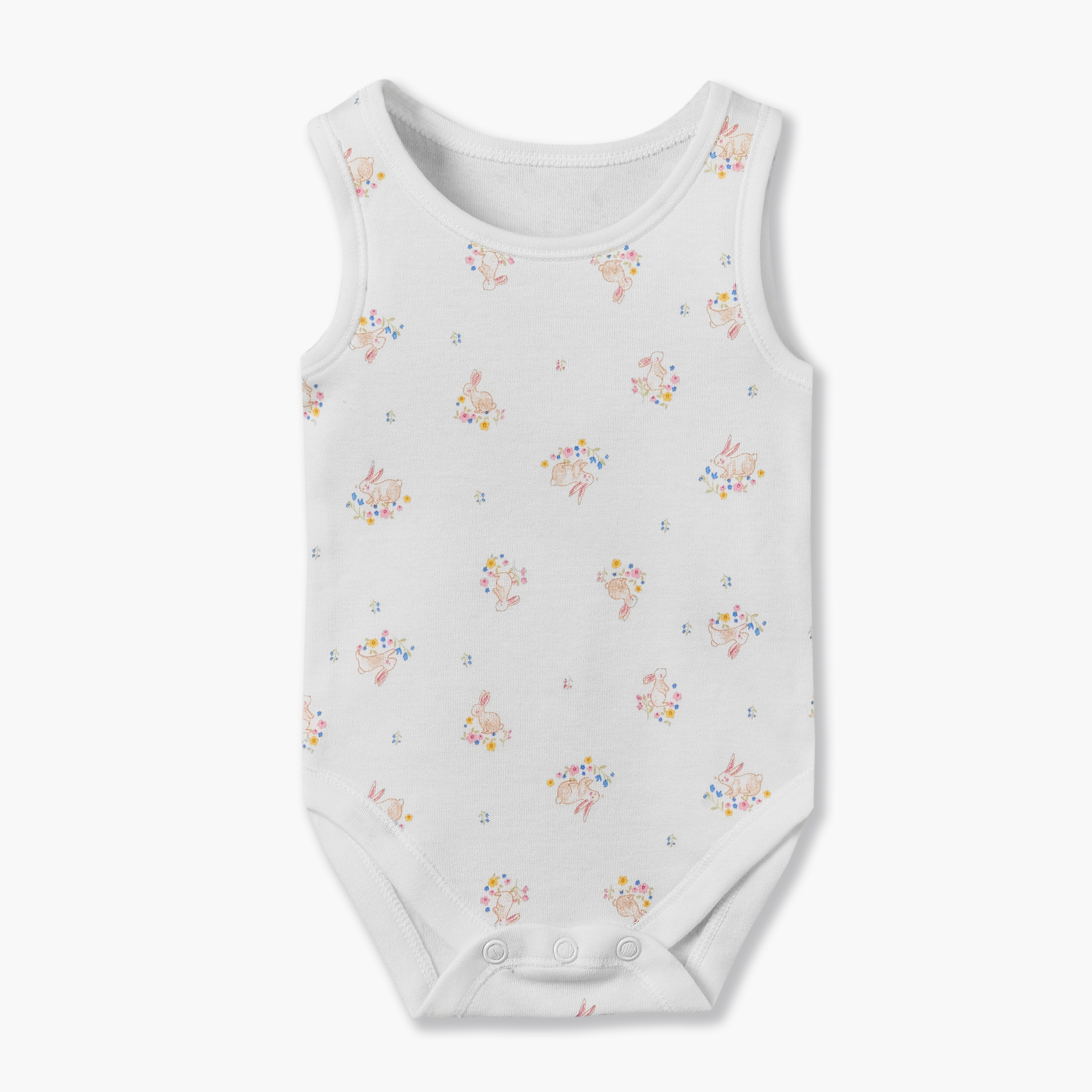 Pack of 7 Juniors Cotton Crew Neck Sleeveless Bodysuit with Snap Button Closure-baby-girls-clothing-bodysuits-image-6