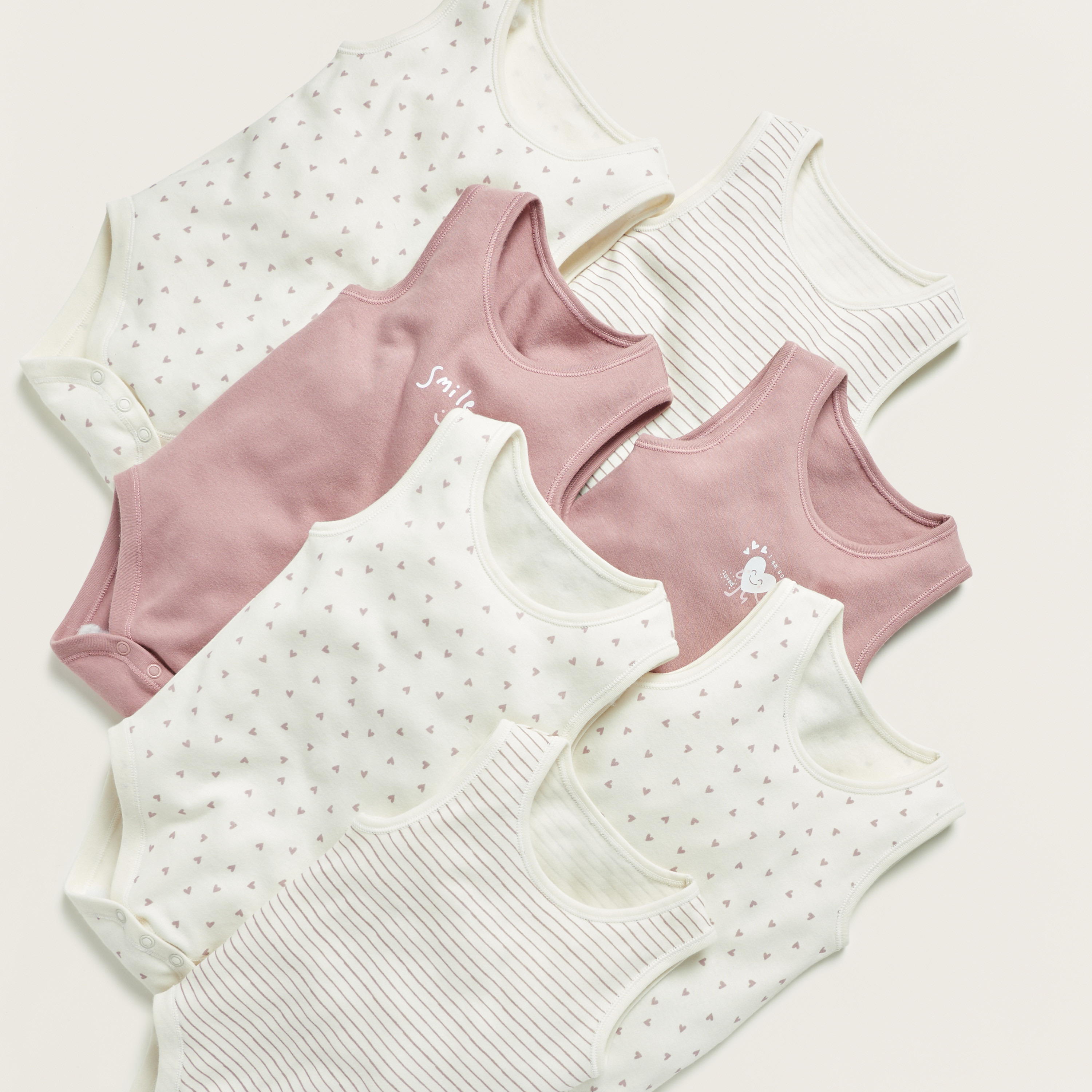 Juniors Printed Bodysuit with Snap Button Closure - Set of 7-baby-girls-clothing-bodysuits-image-2