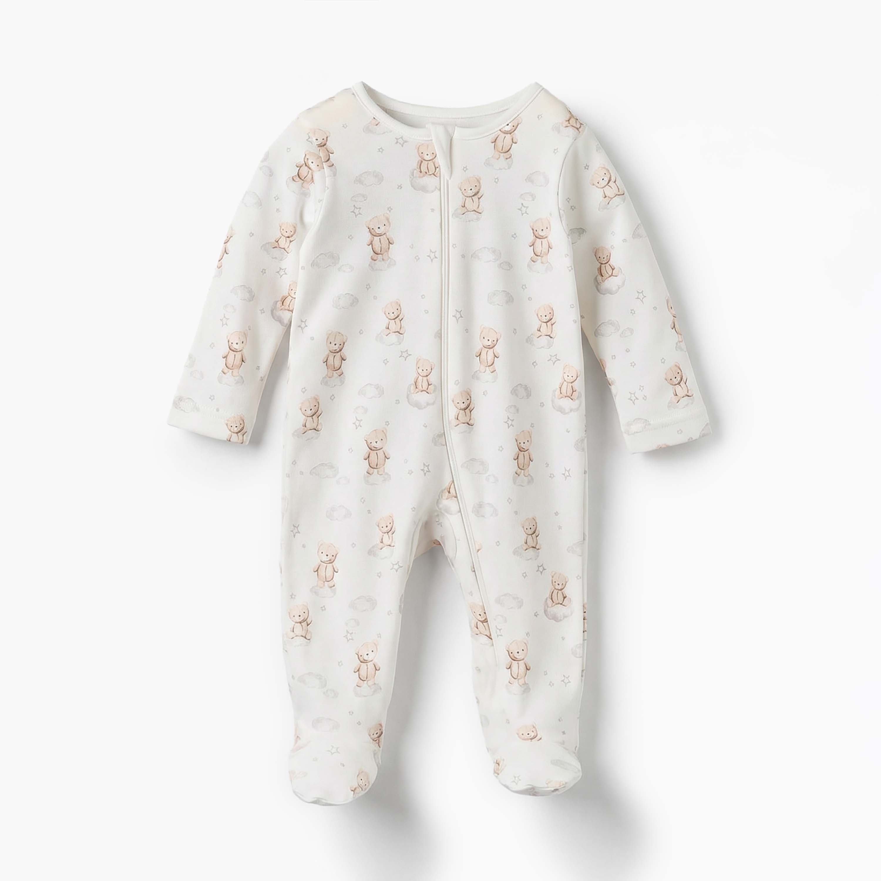 طقم بدلة نوم قطنية بأكمام طويلة بطبعات متنوعة من جونيورز – 5 قطع-baby-boys-clothing-nightwear-sleepsuits-image-4