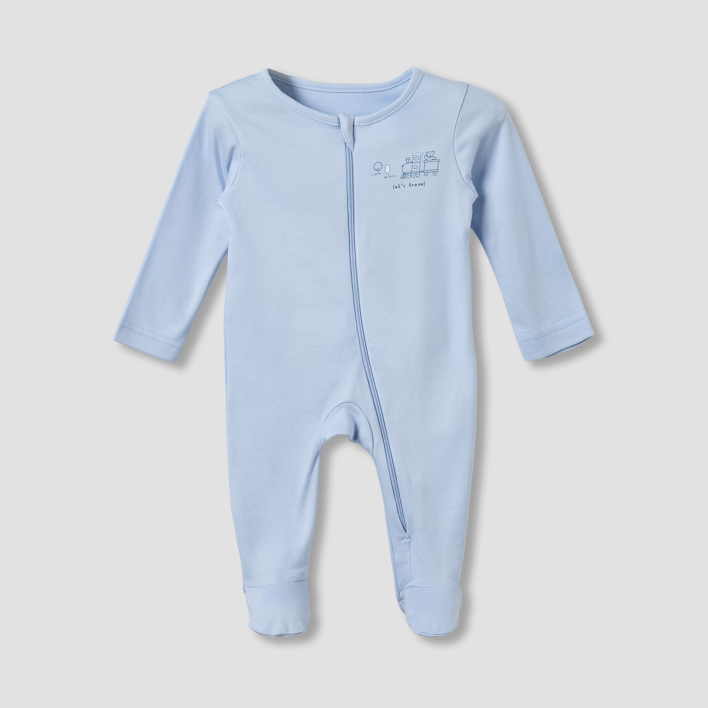 Pack of 5 Juniors Cotton Round Neck Long Sleeves Sleepsuit with Fun Print-baby-boys-clothing-nightwear-sleepsuits-image-3