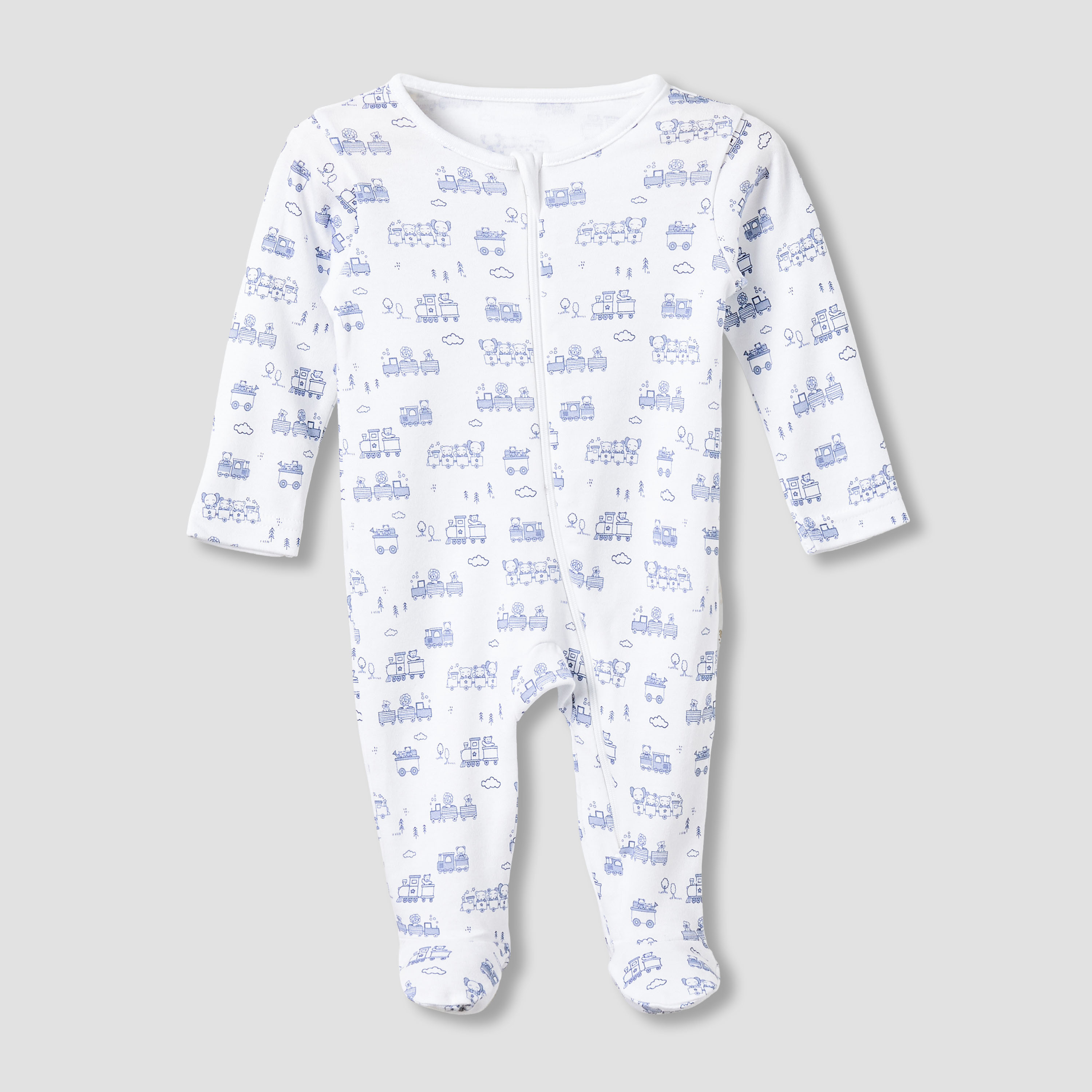 Pack of 5 Juniors Cotton Round Neck Long Sleeves Sleepsuit with Fun Print-baby-boys-clothing-nightwear-sleepsuits-image-7