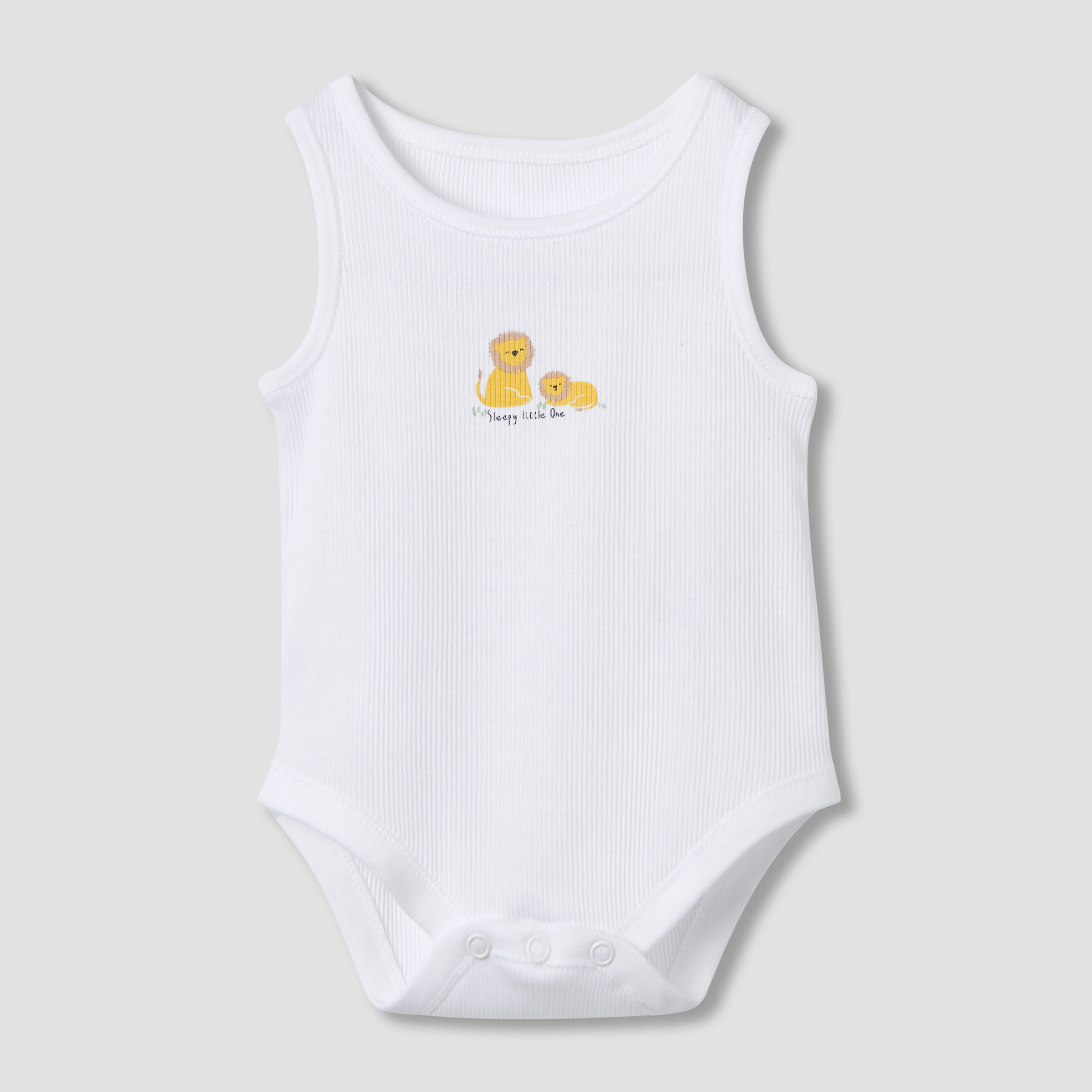 Juniors Round Neck Bodysuit with Snap Button Closure - Cotton - Sleeveless - Set of 5-baby-boys-clothing-bodysuits-image-3