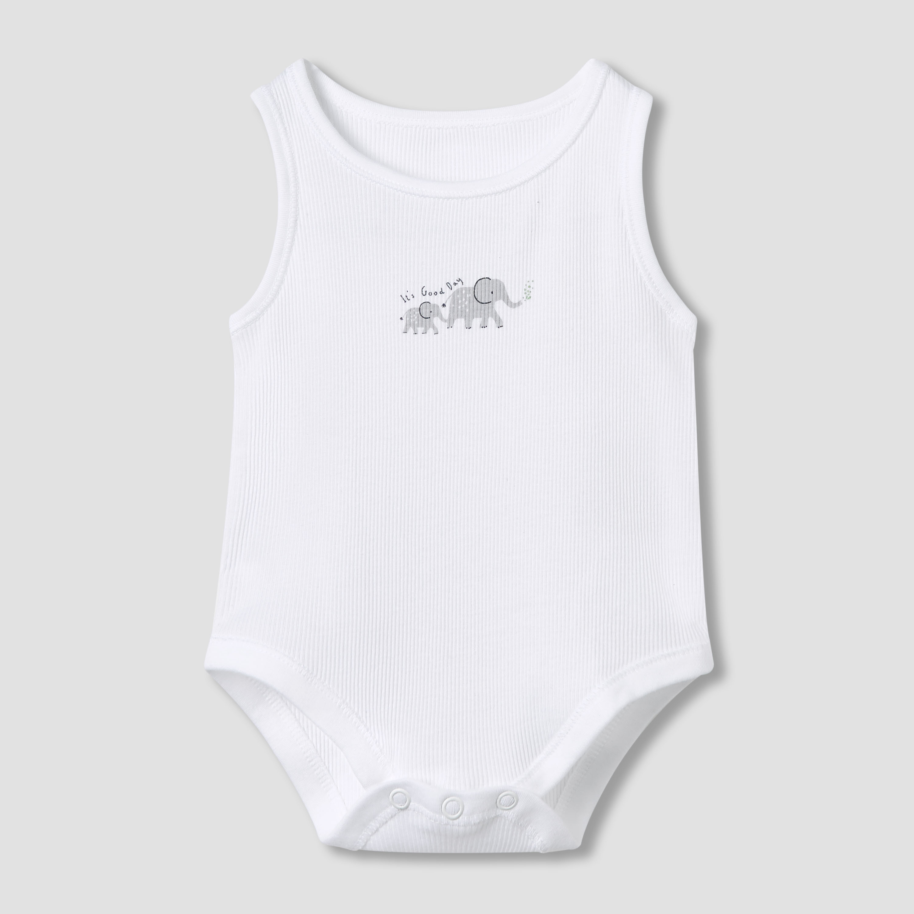 Juniors Round Neck Bodysuit with Snap Button Closure - Cotton - Sleeveless - Set of 5-baby-boys-clothing-bodysuits-image-4