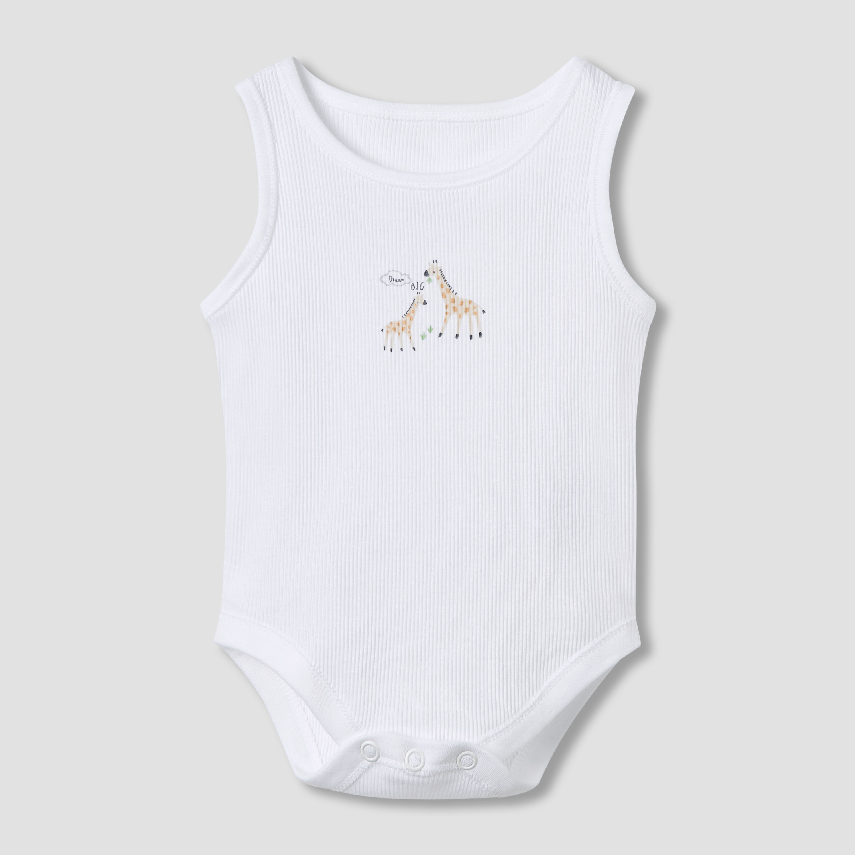 Juniors Round Neck Bodysuit with Snap Button Closure - Cotton - Sleeveless - Set of 5-baby-boys-clothing-bodysuits-image-5