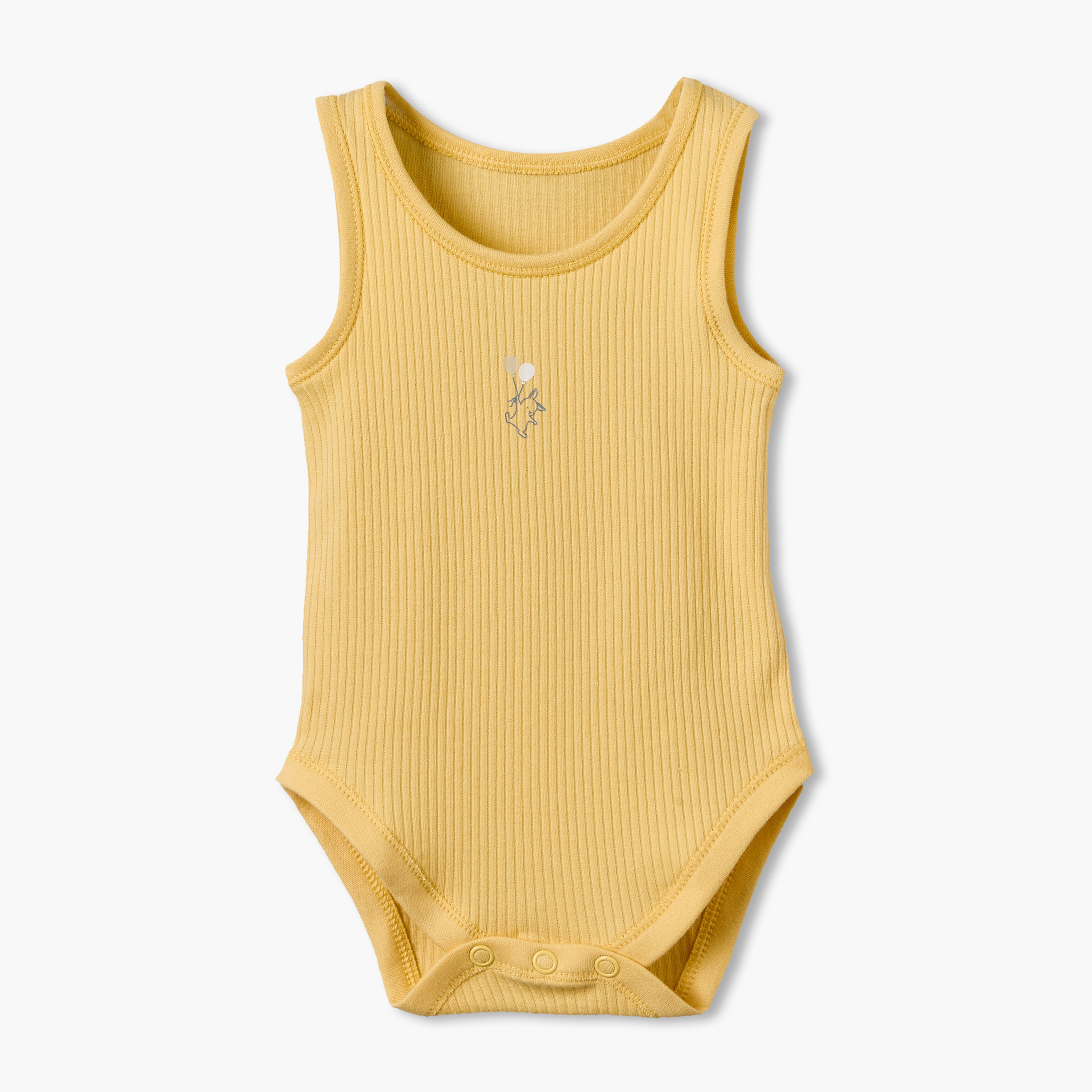 Pack of 7 Juniors Round Neck Sleeveless Bodysuit with Snap Button Closure-baby-boys-clothing-bodysuits-image-3