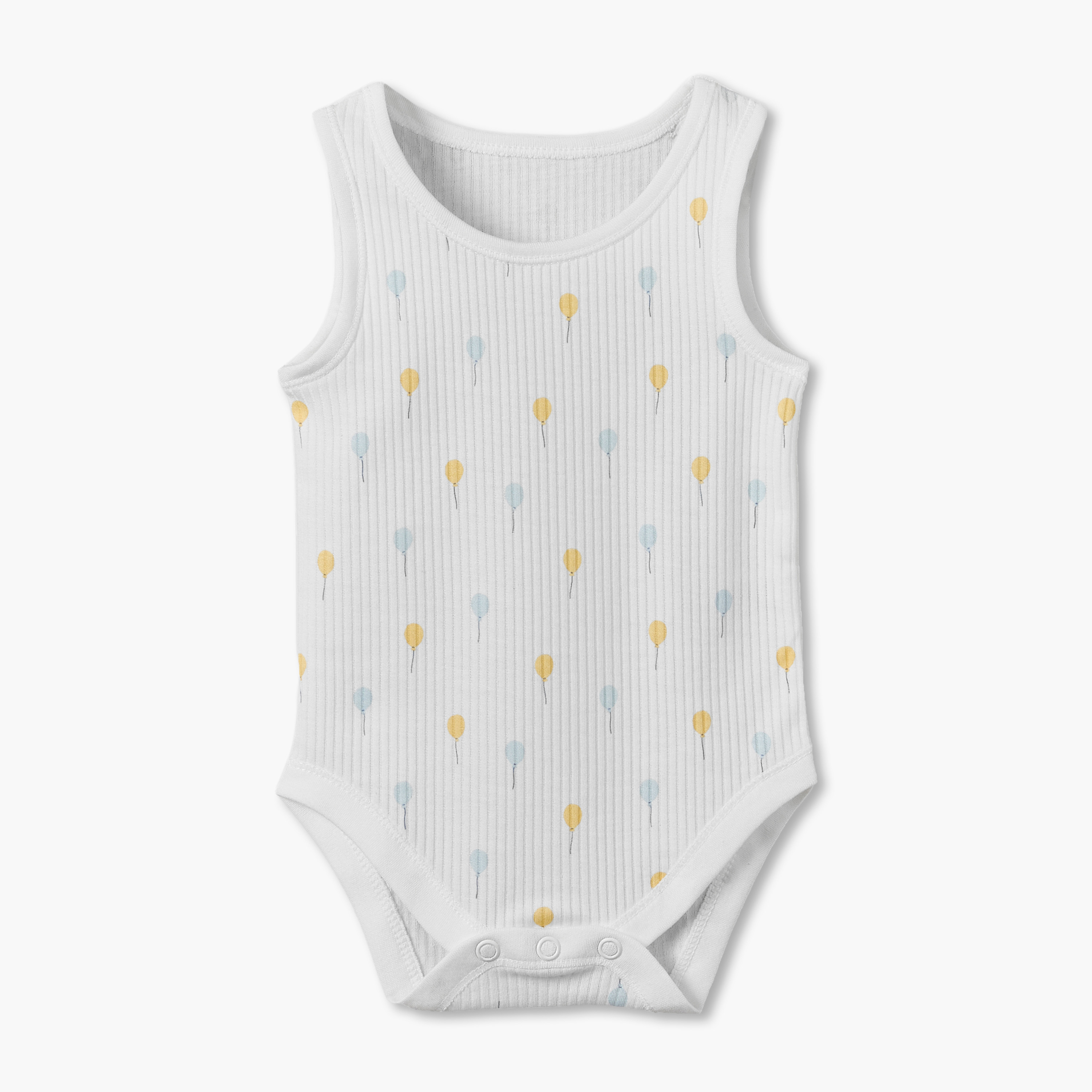 Pack of 7 Juniors Round Neck Sleeveless Bodysuit with Snap Button Closure-baby-boys-clothing-bodysuits-image-4