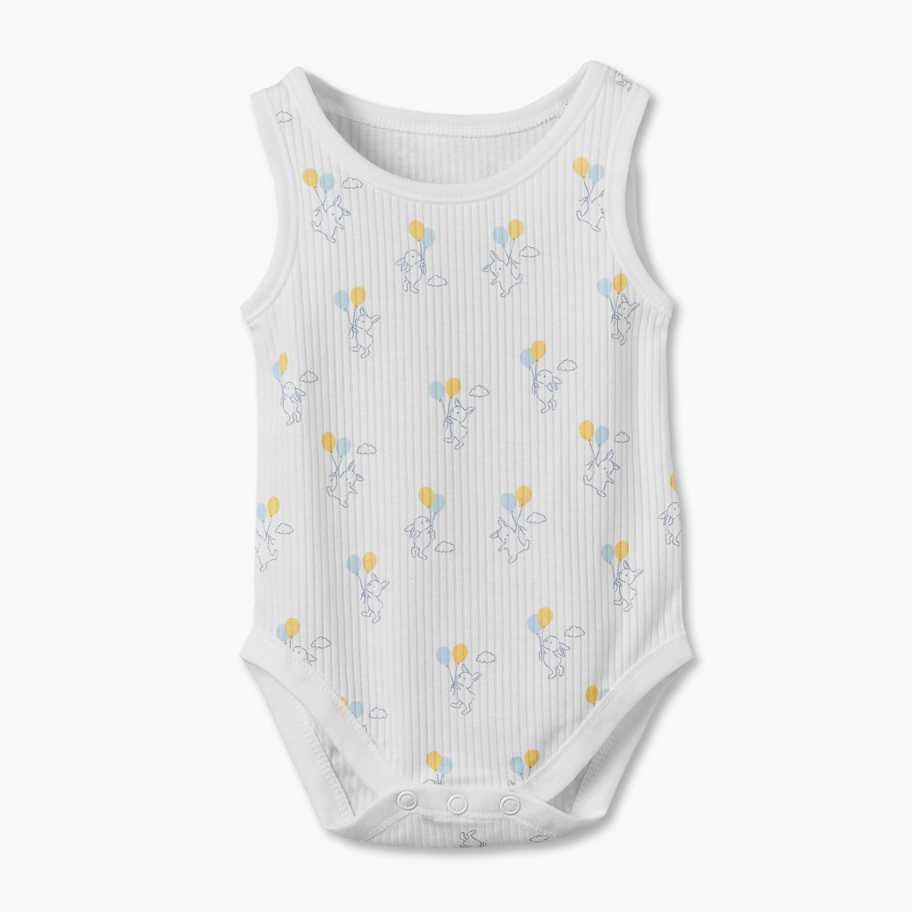 Pack of 7 Juniors Round Neck Sleeveless Bodysuit with Snap Button Closure-baby-boys-clothing-bodysuits-image-5
