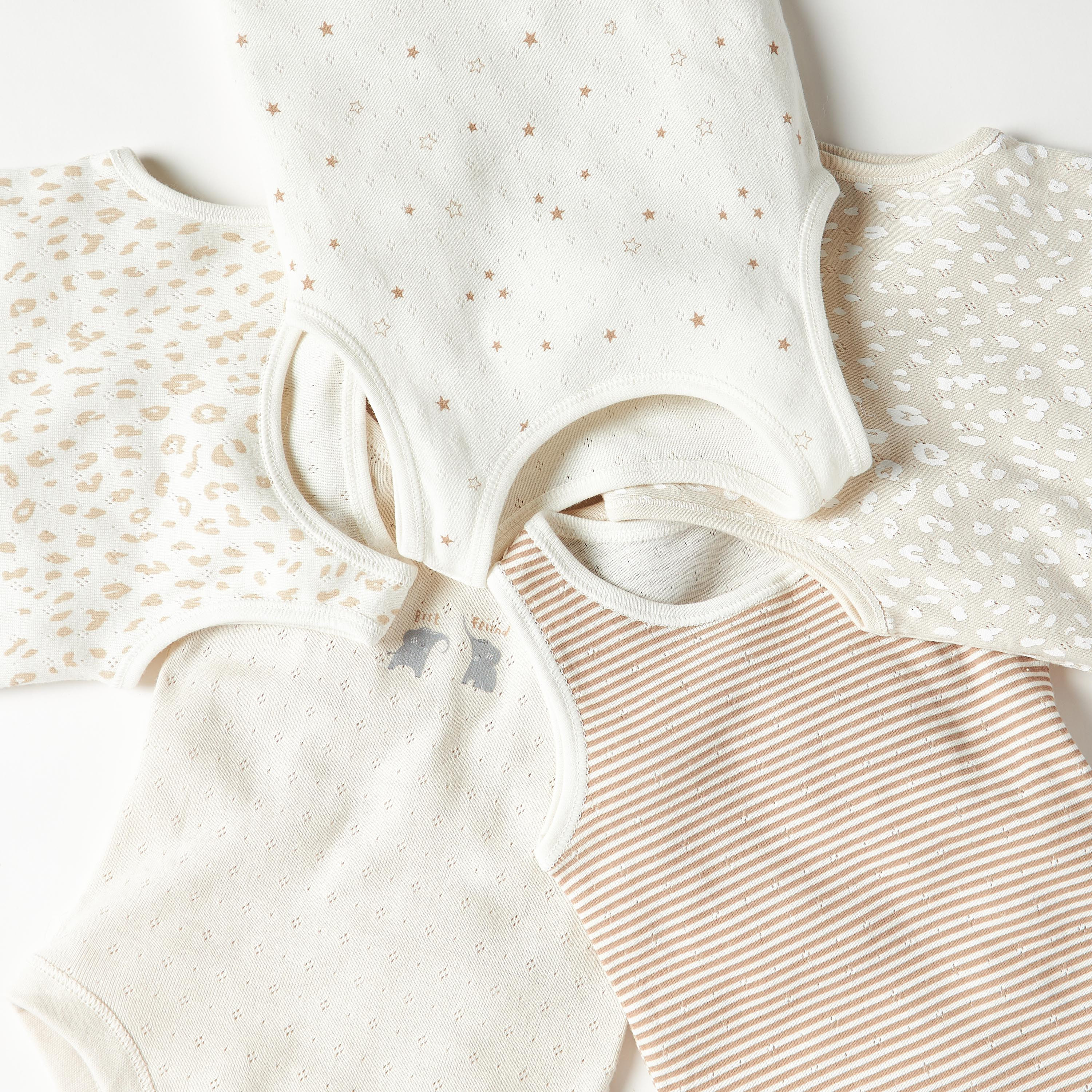 Juniors Printed Sleeveless Cotton Bodysuit - Set of 5-baby-boys-clothing-bodysuits-image-3