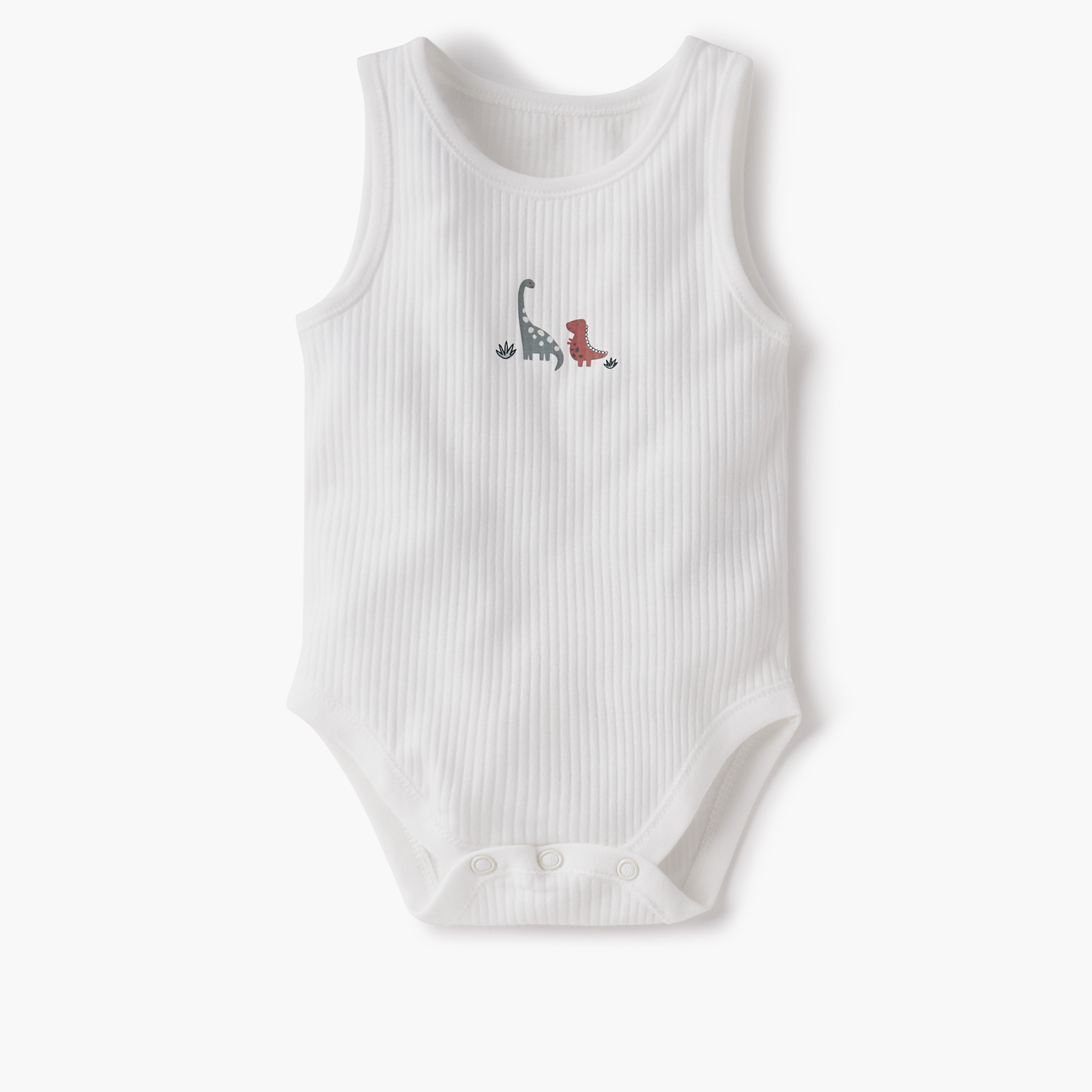 بودي سوت بدون أكمام وأزرار إغلاق كباسة وطبعات ديناصورات من جيجلز - طقم من 5 قطع-baby-boys-clothing-multipacks-image-3