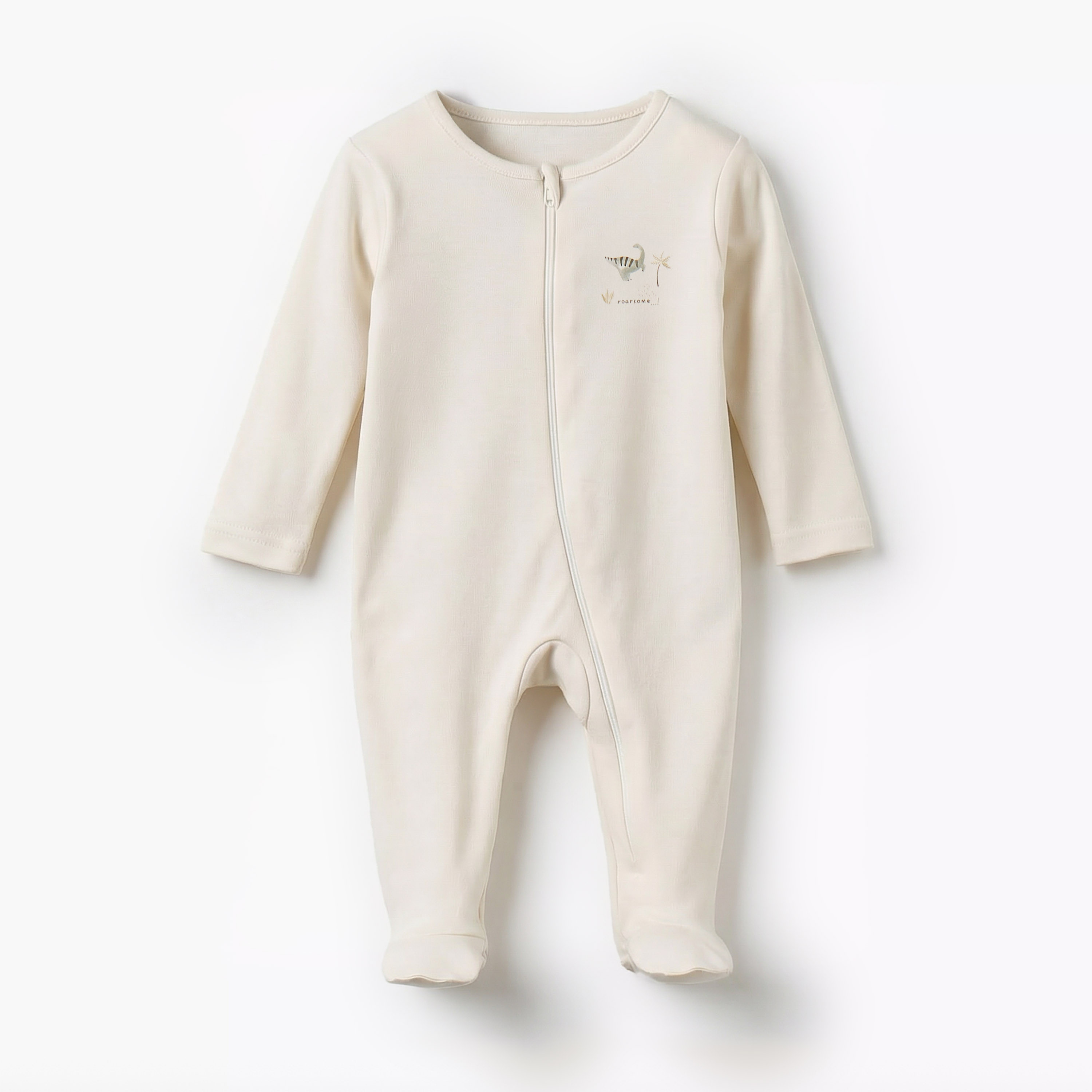 Pack of 5 Juniors Cotton Round Neck Long Sleeves Sleepsuit with Dinosaur Print-baby-boys-clothing-nightwear-sleepsuits-image-4