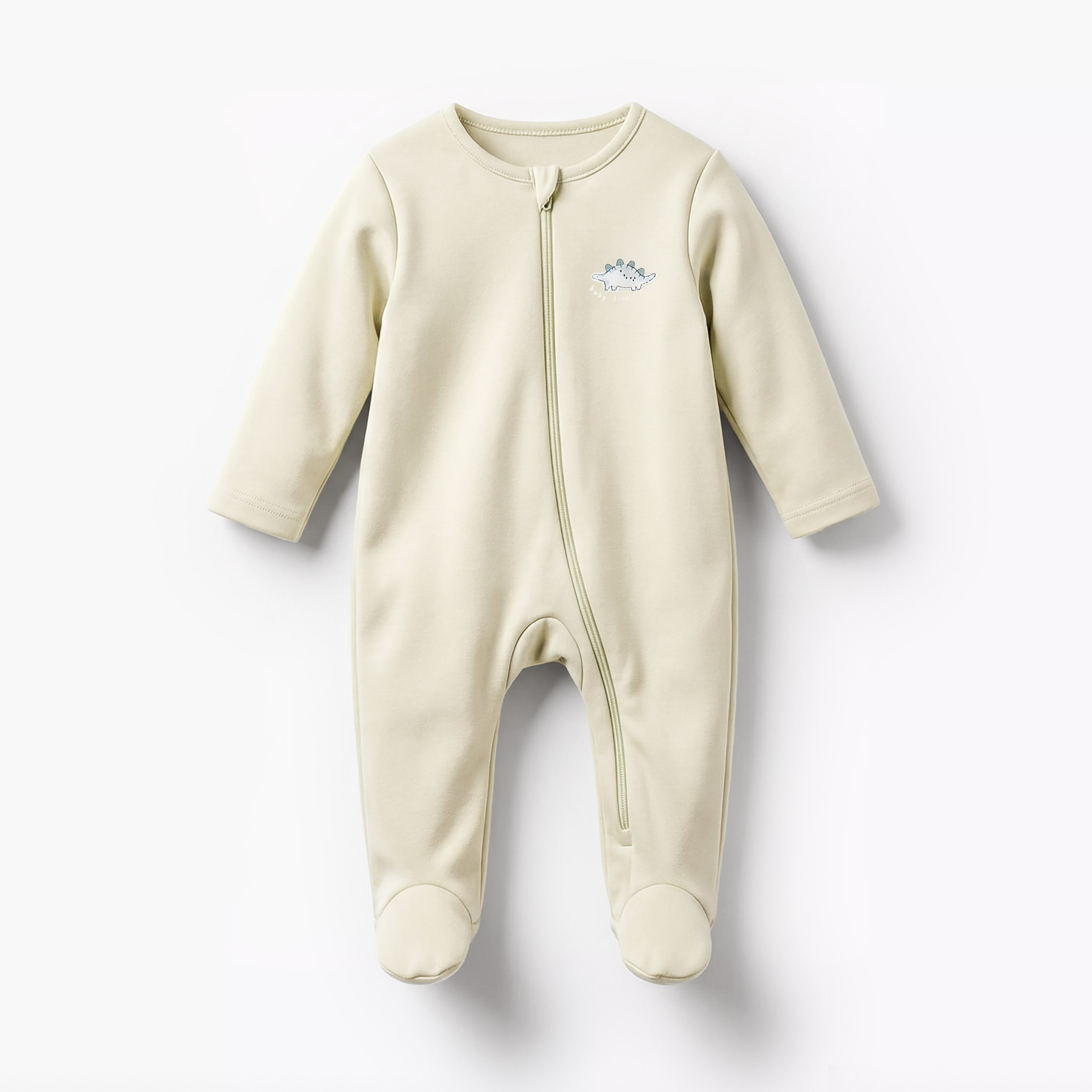 Pack of 5 Juniors Cotton Round Neck Long Sleeves Sleepsuit with Dinosaur Print-baby-boys-clothing-nightwear-sleepsuits-image-5