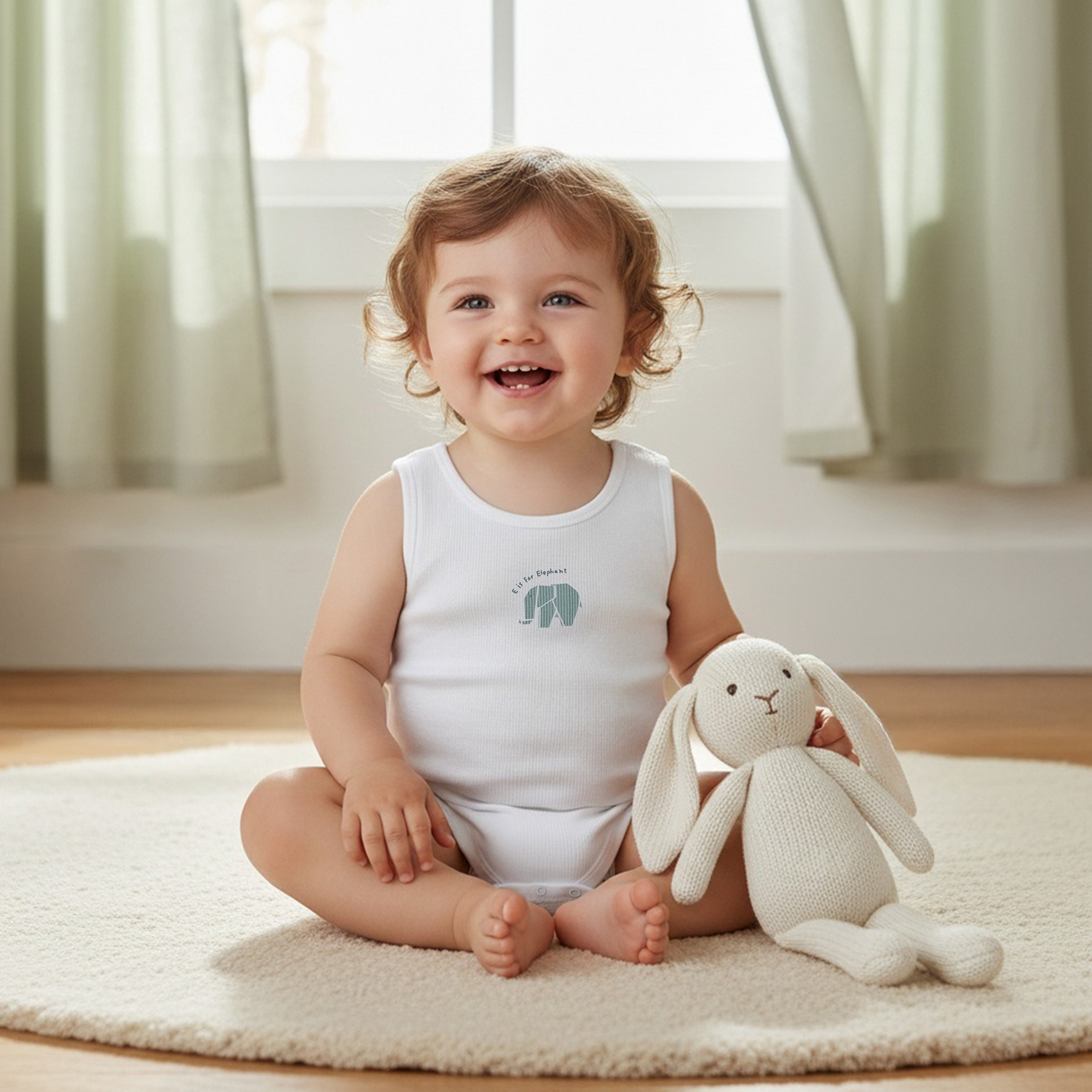Juniors Round Neck Bodysuit with Snap Button Closure - Cotton - Sleeveless - Set of 7-baby-boys-clothing-bodysuits-image-12