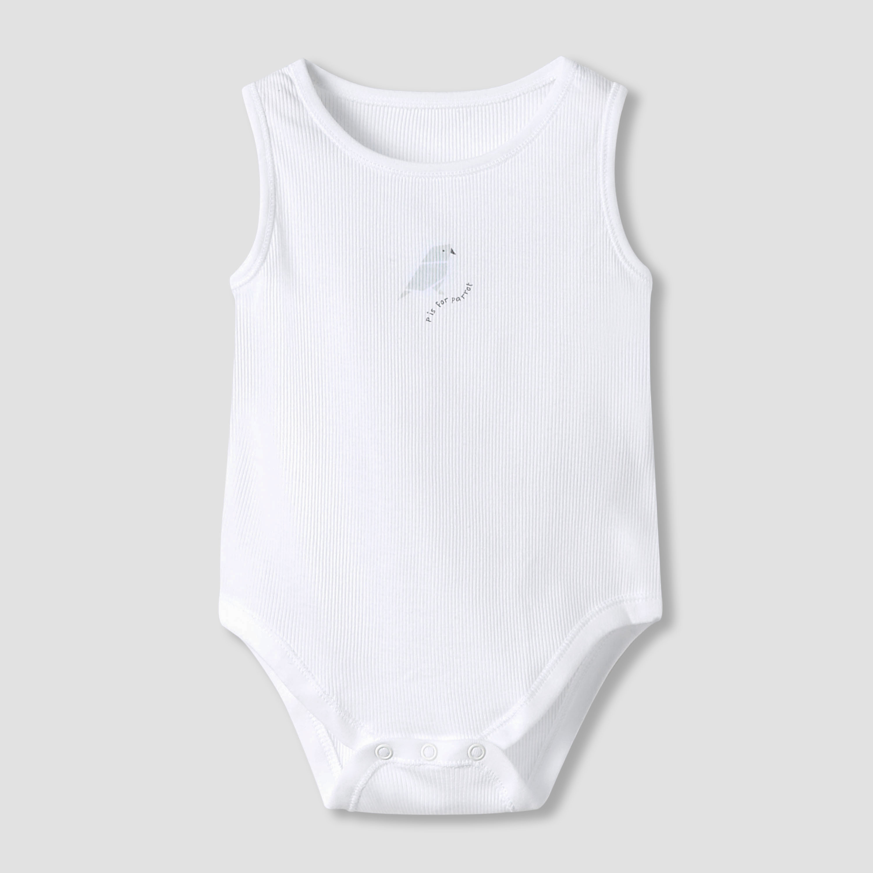 Juniors Round Neck Bodysuit with Snap Button Closure - Cotton - Sleeveless - Set of 7-baby-boys-clothing-bodysuits-image-4
