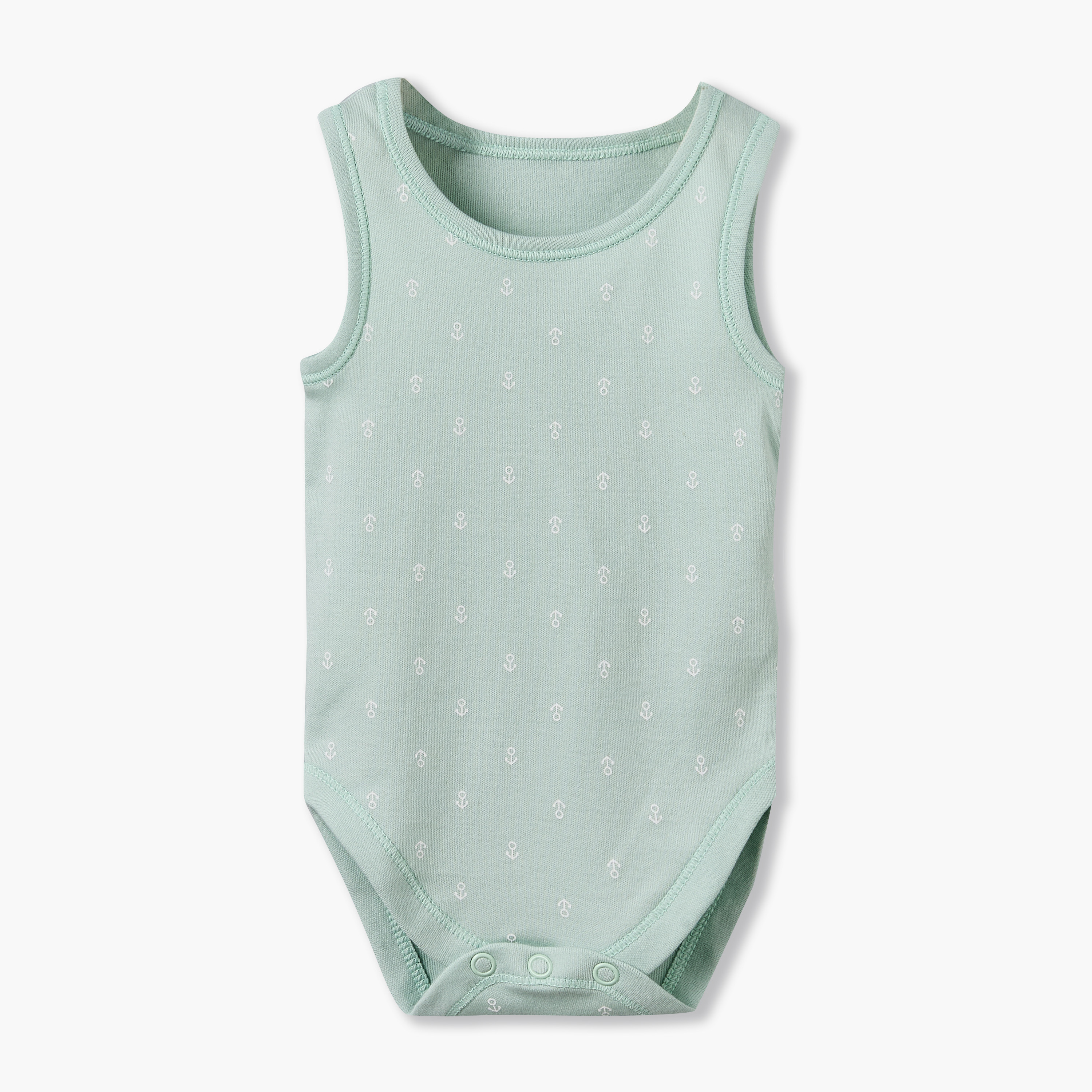 Pack of 7 Juniors Crew Neck Sleeveless Bodysuit with Snap Button Closure-baby-boys-clothing-bodysuits-image-3