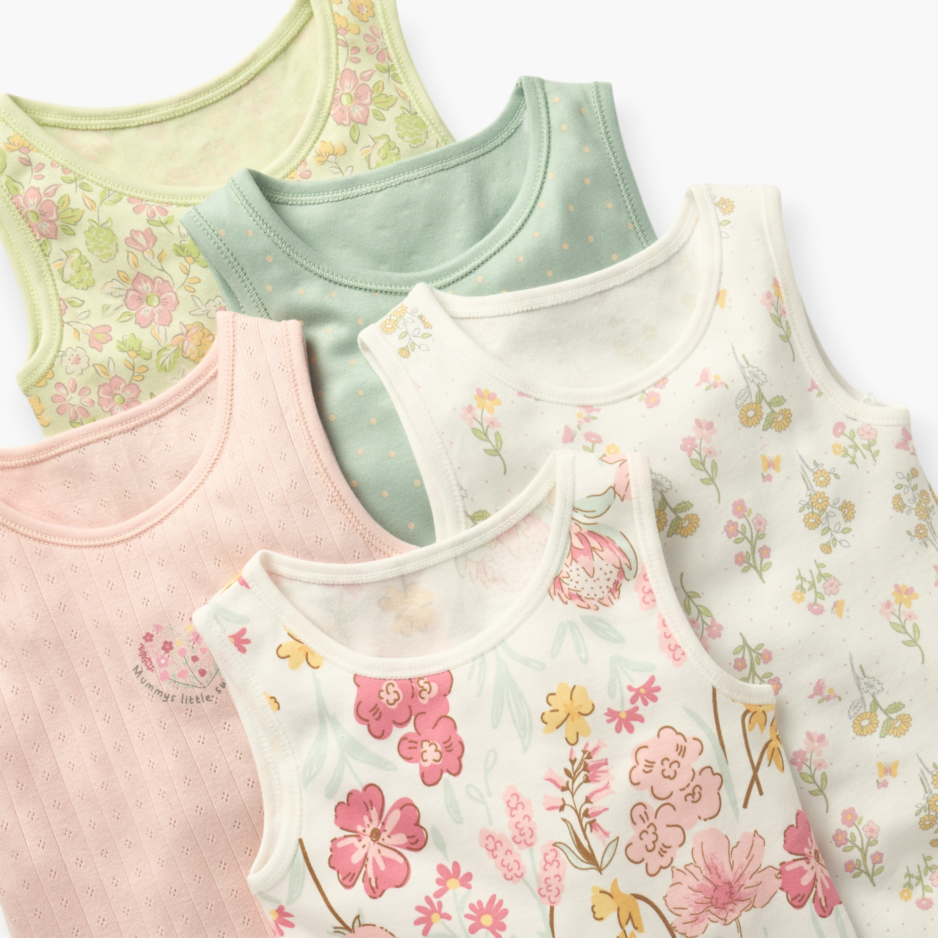 بودي سوت دون أكمام بأزرار إغلاق كبّاسة من جونيورز - طقم 5 قطع متنوعة-baby-girls-clothing-bodysuits-image-3