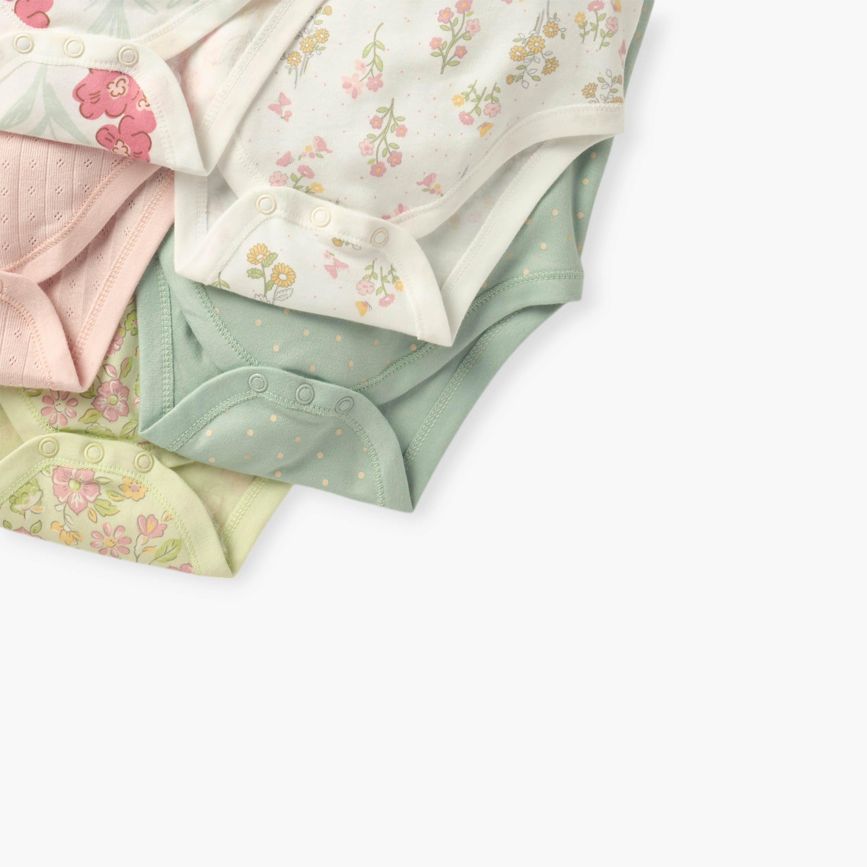 بودي سوت دون أكمام بأزرار إغلاق كبّاسة من جونيورز - طقم 5 قطع متنوعة-baby-girls-clothing-bodysuits-image-4