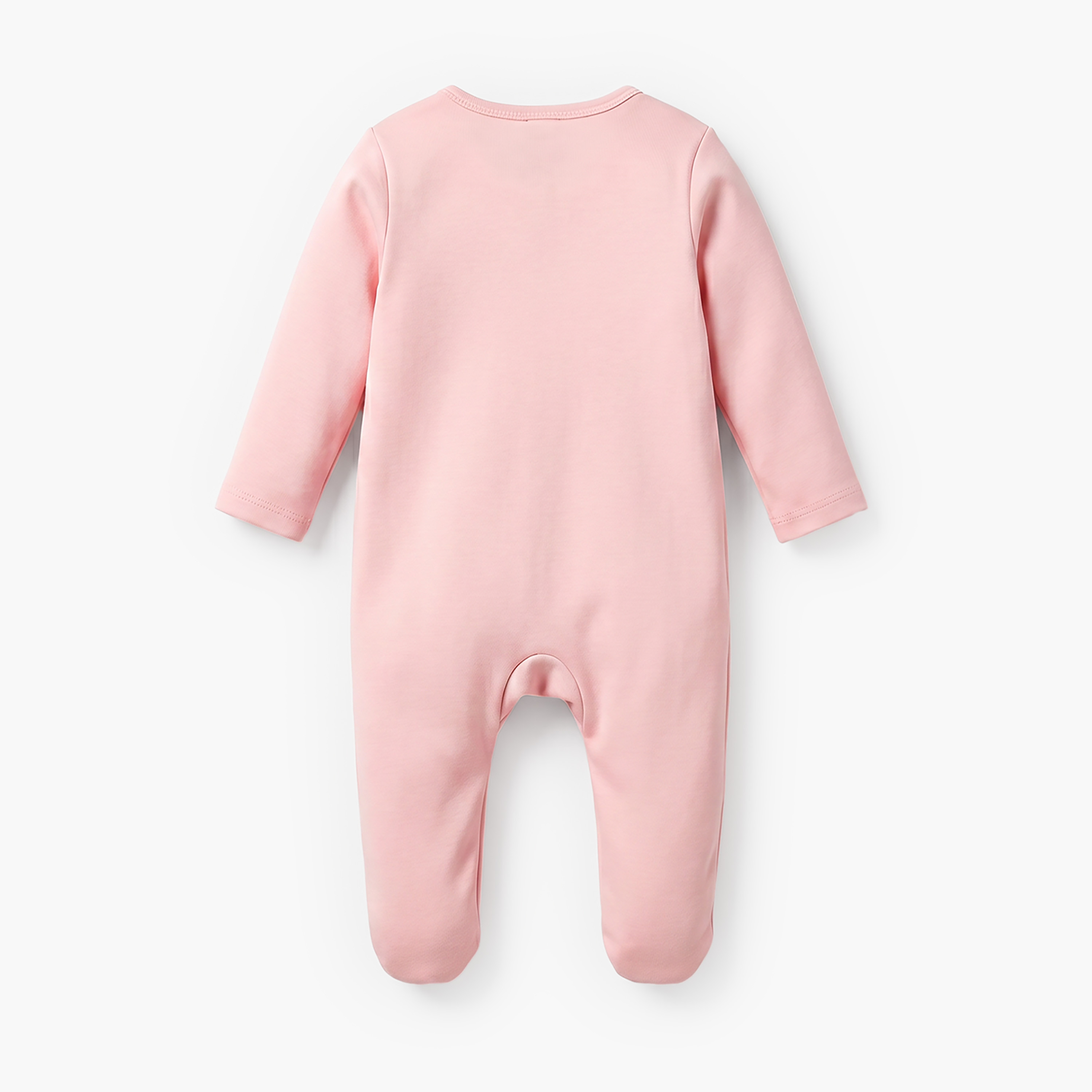 Pack of 3 Juniors Cotton Crew Neck Long Sleeve Sleepsuit with Zip Closure-baby-girls-clothing-nightwear-sleepsuits-image-5