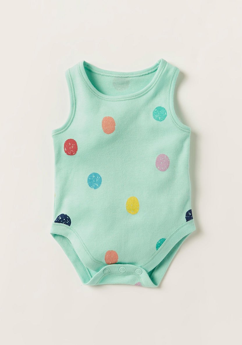 Juniors All-Over Printed Bodysuit with Round Neck - Set of 5-Multipacks-image-1
