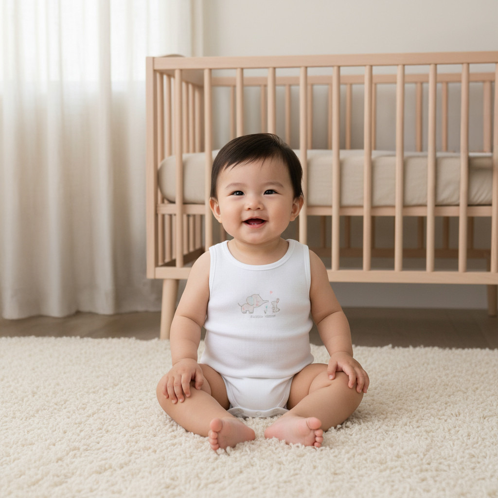 Juniors Round Neck Bodysuit with Snap Button Closure - Cotton - Sleeveless - Set of 7-baby-boys-clothing-bodysuits-image-11