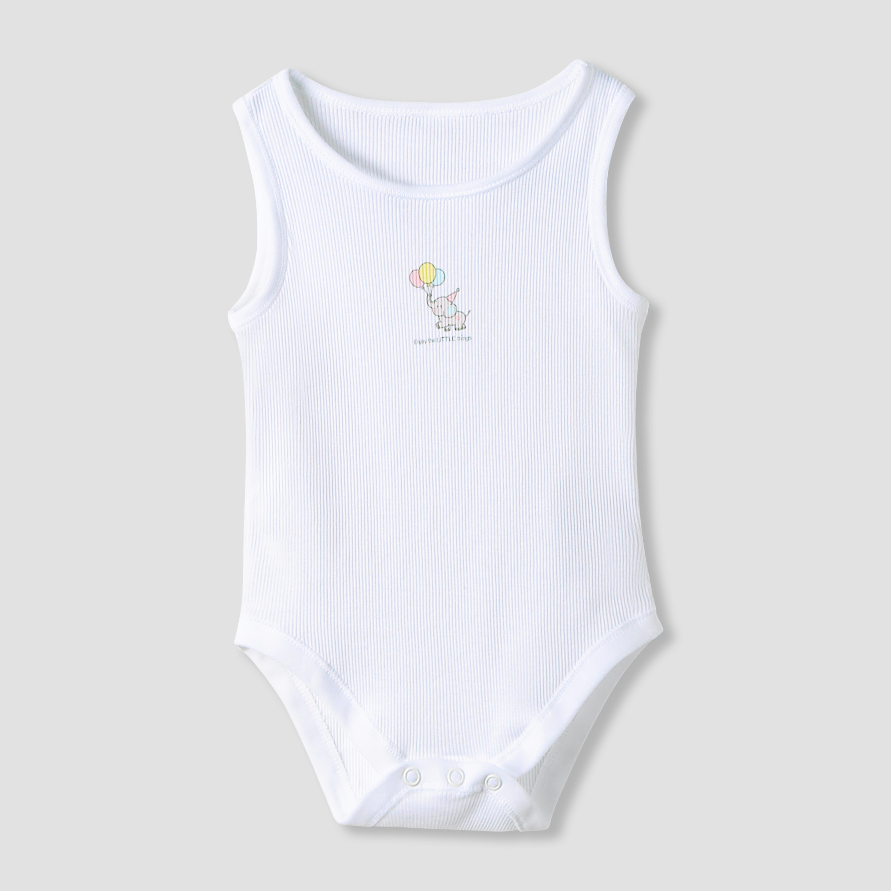 Juniors Round Neck Bodysuit with Snap Button Closure - Cotton - Sleeveless - Set of 7-baby-boys-clothing-bodysuits-image-2