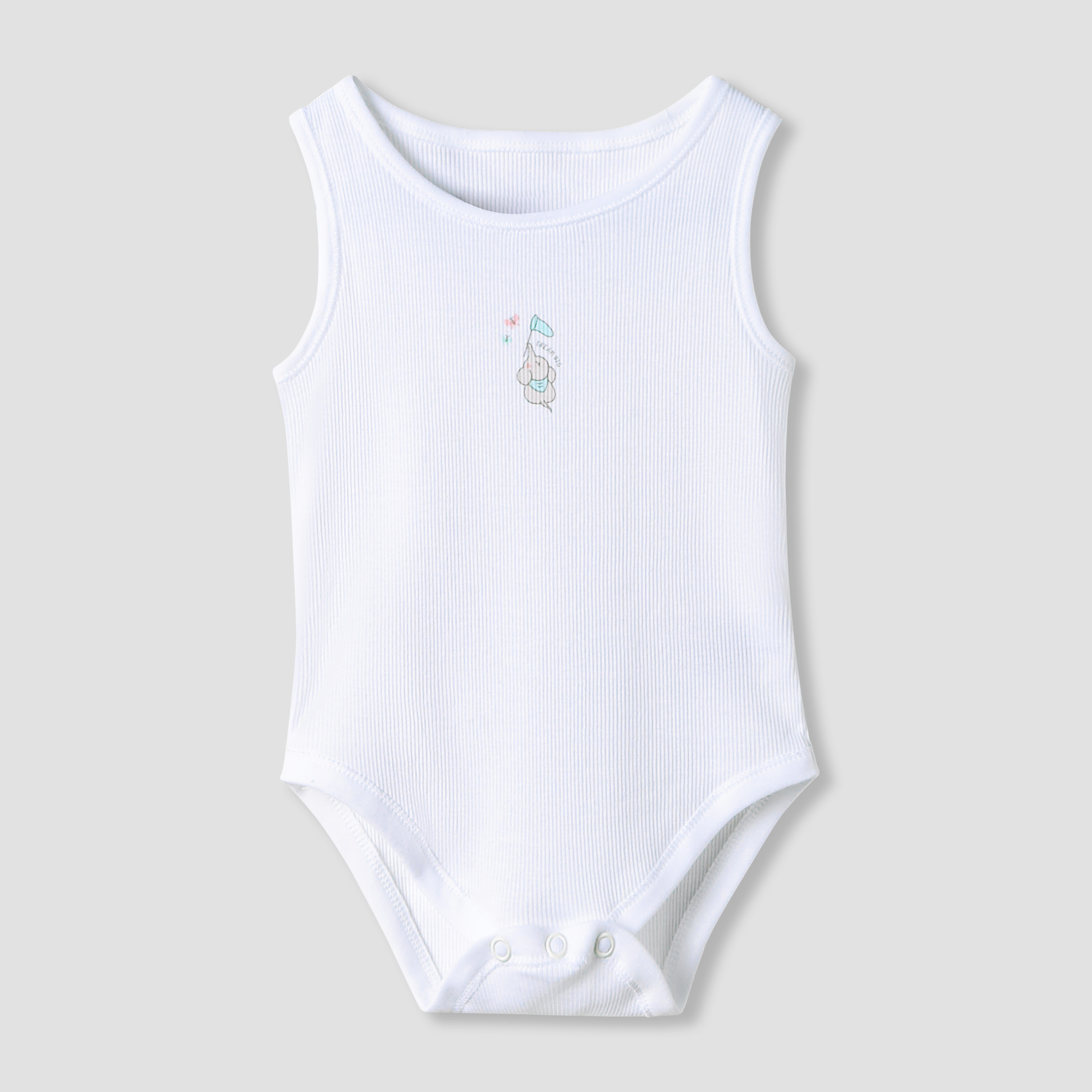 Juniors Round Neck Bodysuit with Snap Button Closure - Cotton - Sleeveless - Set of 7-baby-boys-clothing-bodysuits-image-6