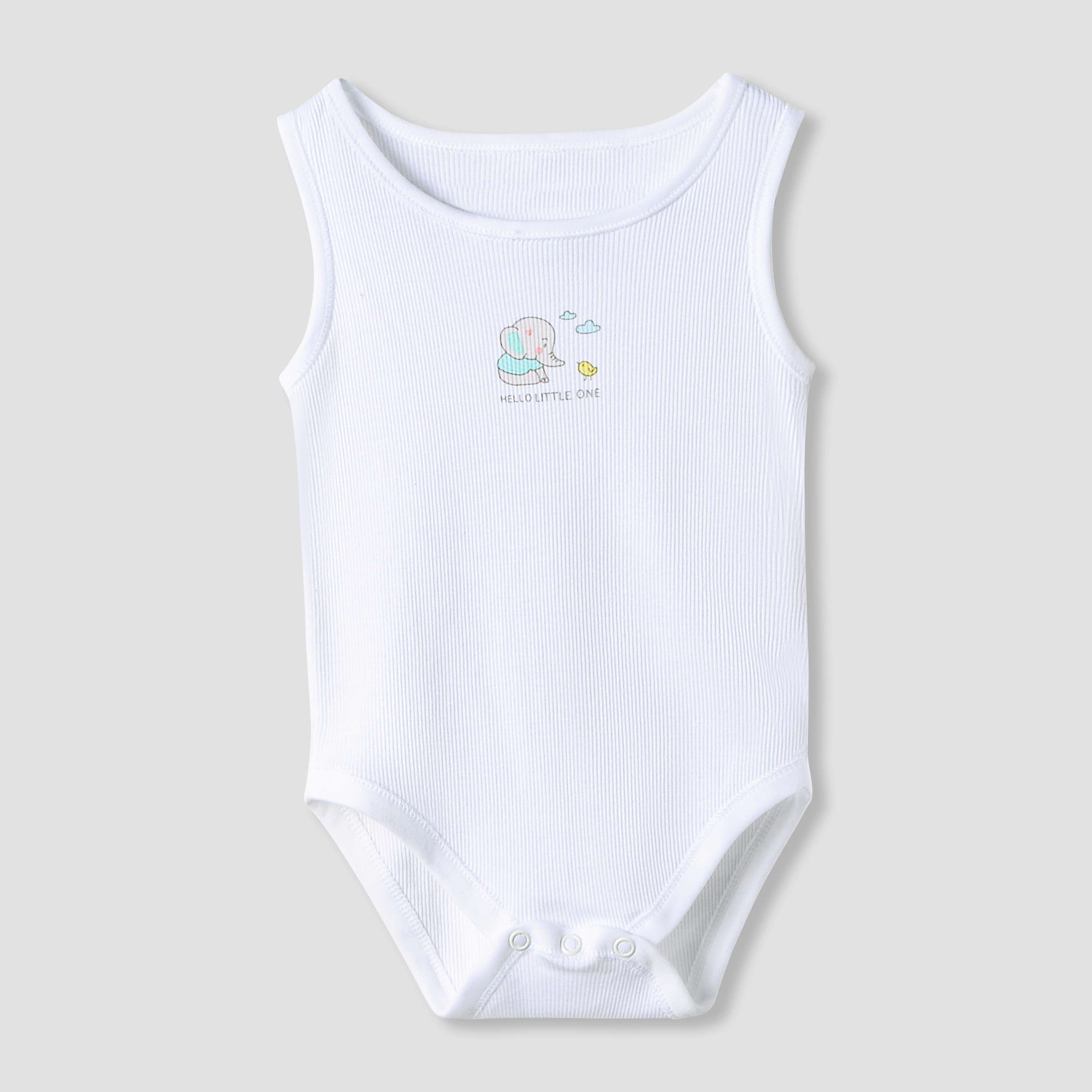 Juniors Round Neck Bodysuit with Snap Button Closure - Cotton - Sleeveless - Set of 7-baby-boys-clothing-bodysuits-image-7