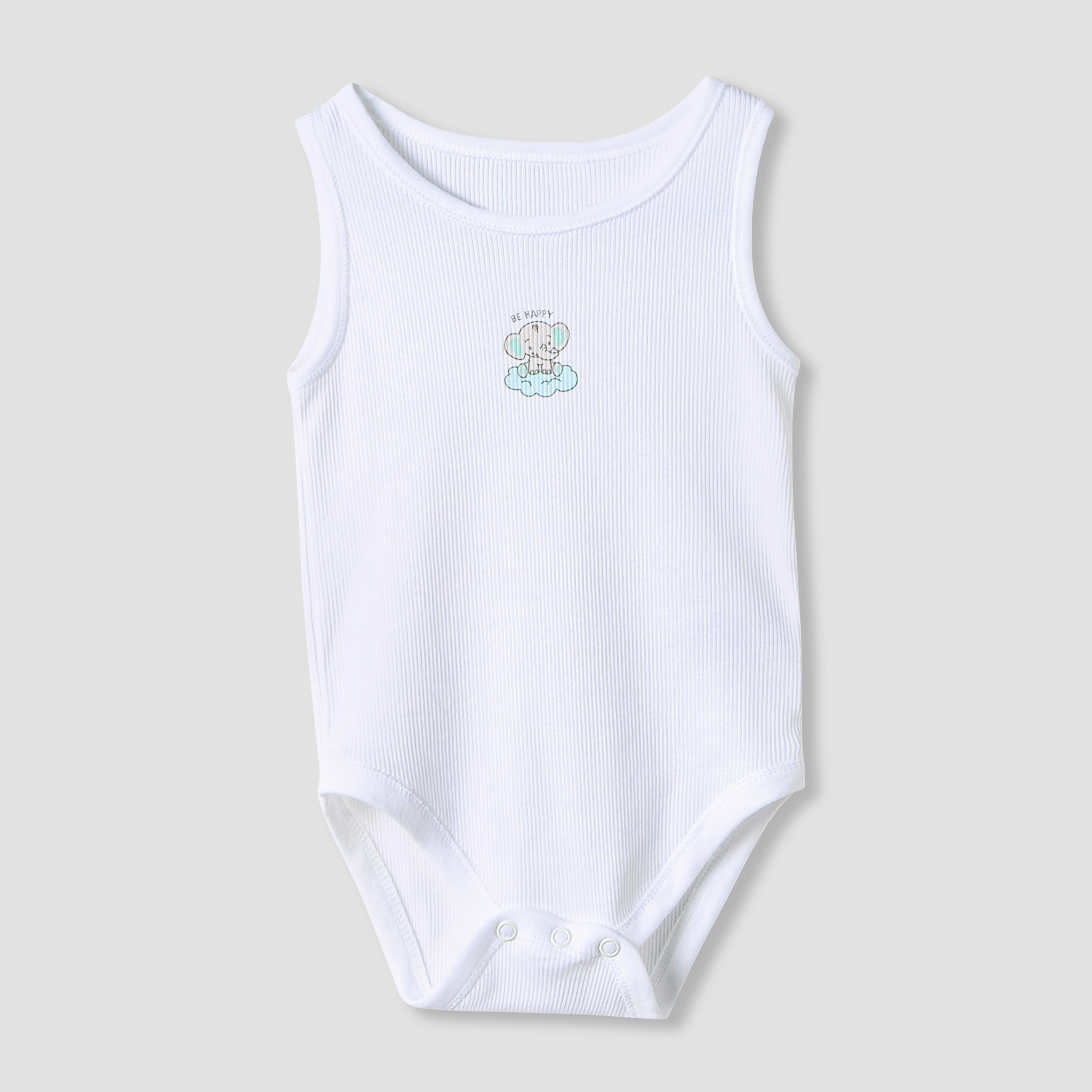 Juniors Round Neck Bodysuit with Snap Button Closure - Cotton - Sleeveless - Set of 7-baby-boys-clothing-bodysuits-image-8