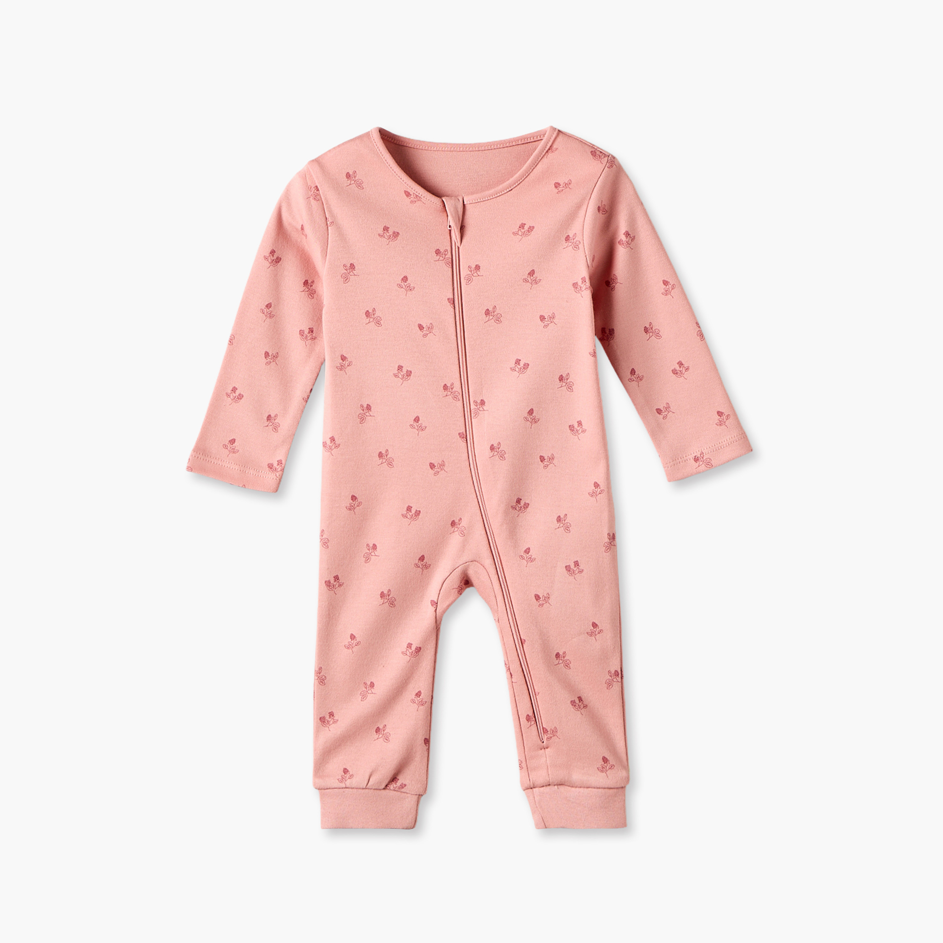Pack of 3 Juniors Cotton Crew Neck Long Sleeves Sleepsuit with Floral Print-baby-girls-clothing-nightwear-sleepsuits-image-5
