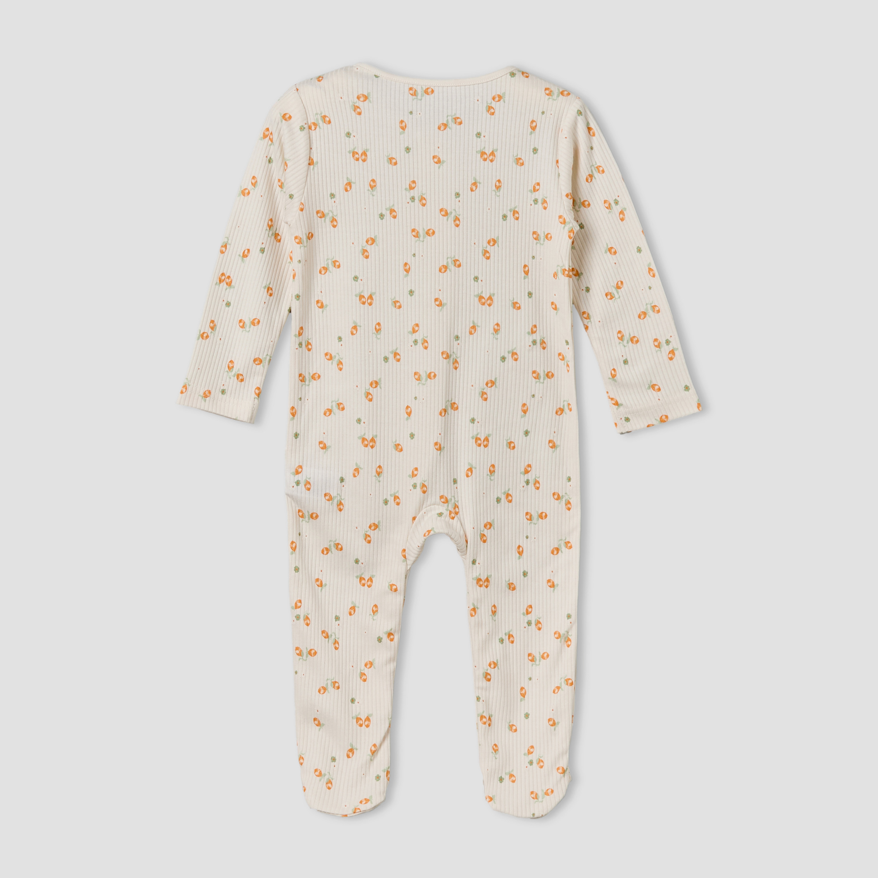 Pack of 3 Juniors Cotton Round Neck Long Sleeves Sleepsuit with Zip Closure-baby-girls-clothing-nightwear-sleepsuits-image-5