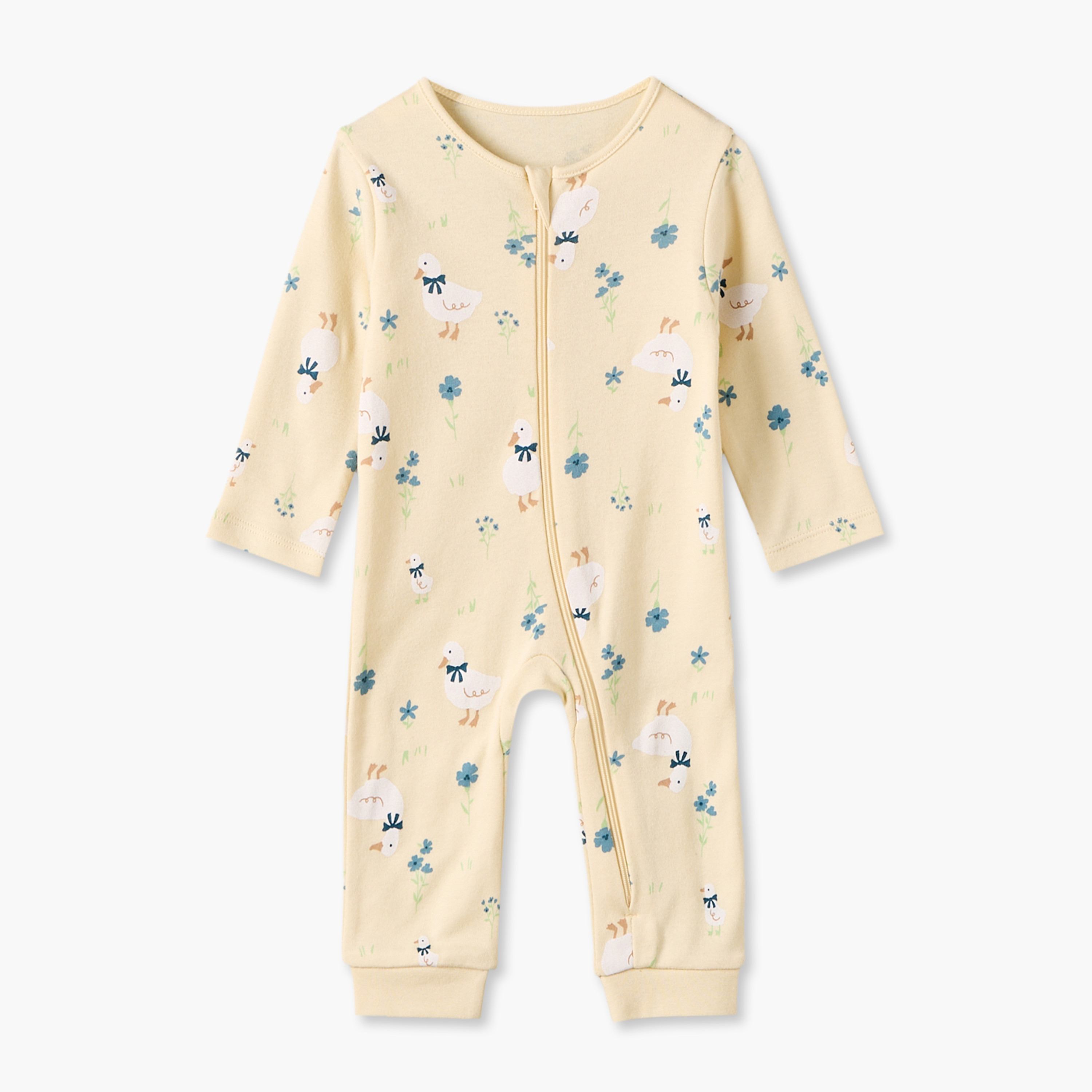 Pack of 3 Juniors Cotton Crew Neck Long Sleeves Sleepsuit with Floral Print-baby-girls-clothing-nightwear-sleepsuits-image-5