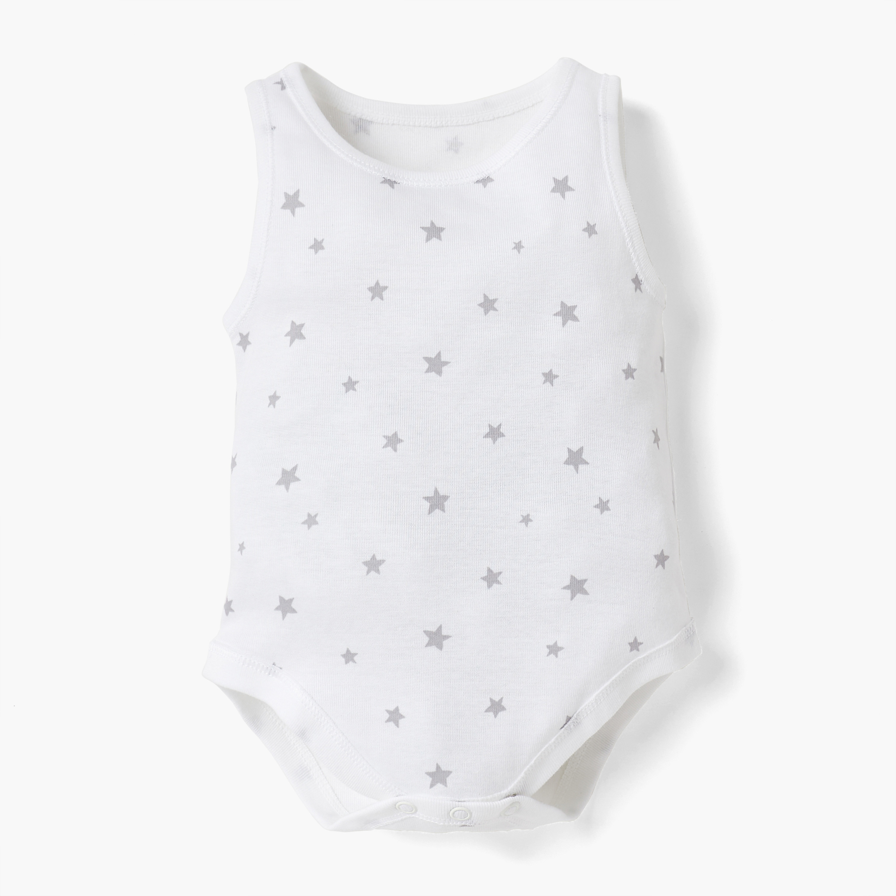 Juniors Printed Sleeveless Bodysuit - Set of 4-baby-boys-clothing-bodysuits-image-2