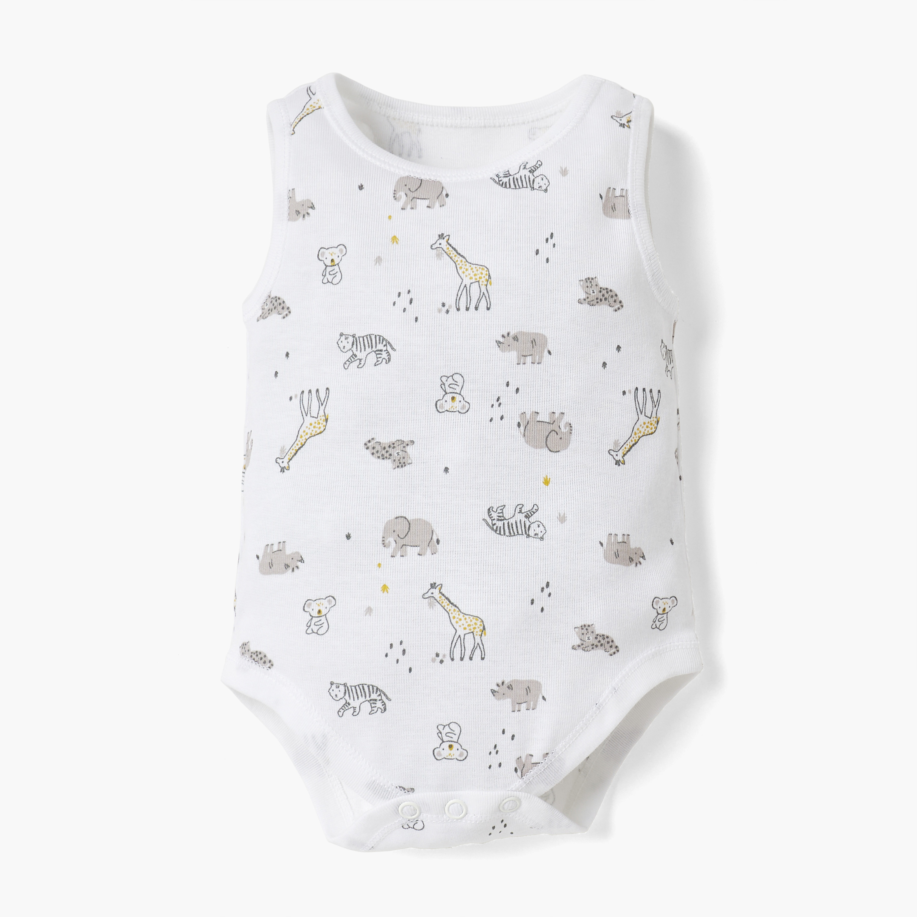 Juniors Printed Sleeveless Bodysuit - Set of 4-baby-boys-clothing-bodysuits-image-3