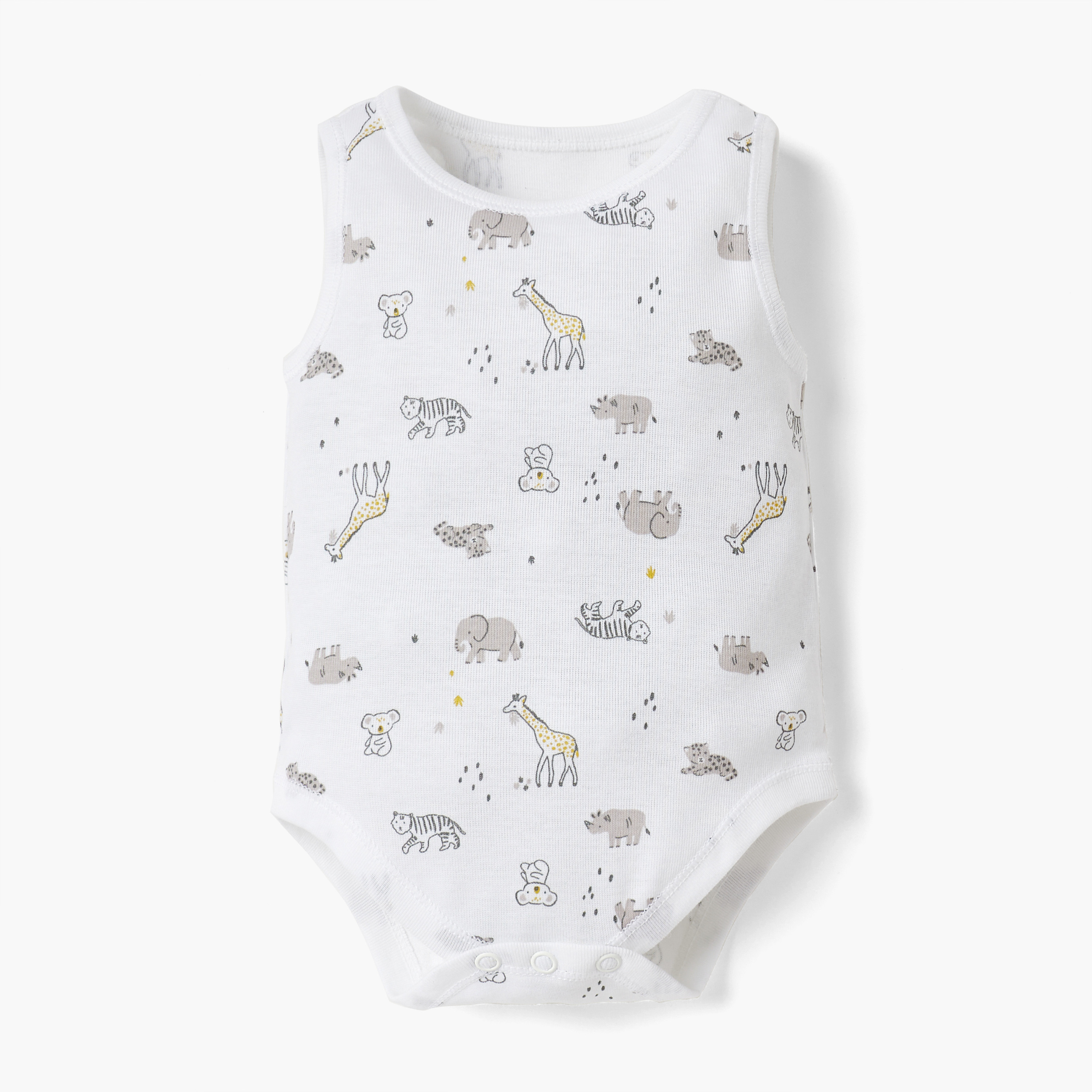Juniors Printed Sleeveless Bodysuit - Set of 4-baby-boys-clothing-bodysuits-image-4
