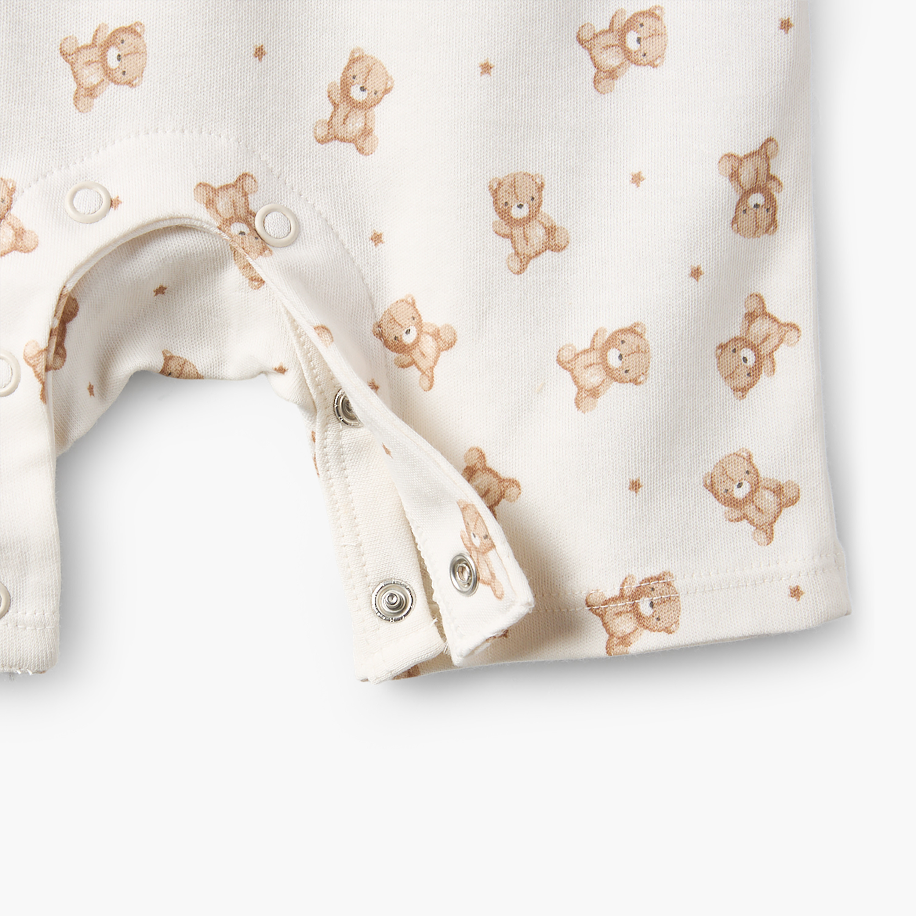 Pack of 3 Crew Neck Short Sleeves Romper with Teddy Bear Print-baby-boys-clothing-rompers-image-8