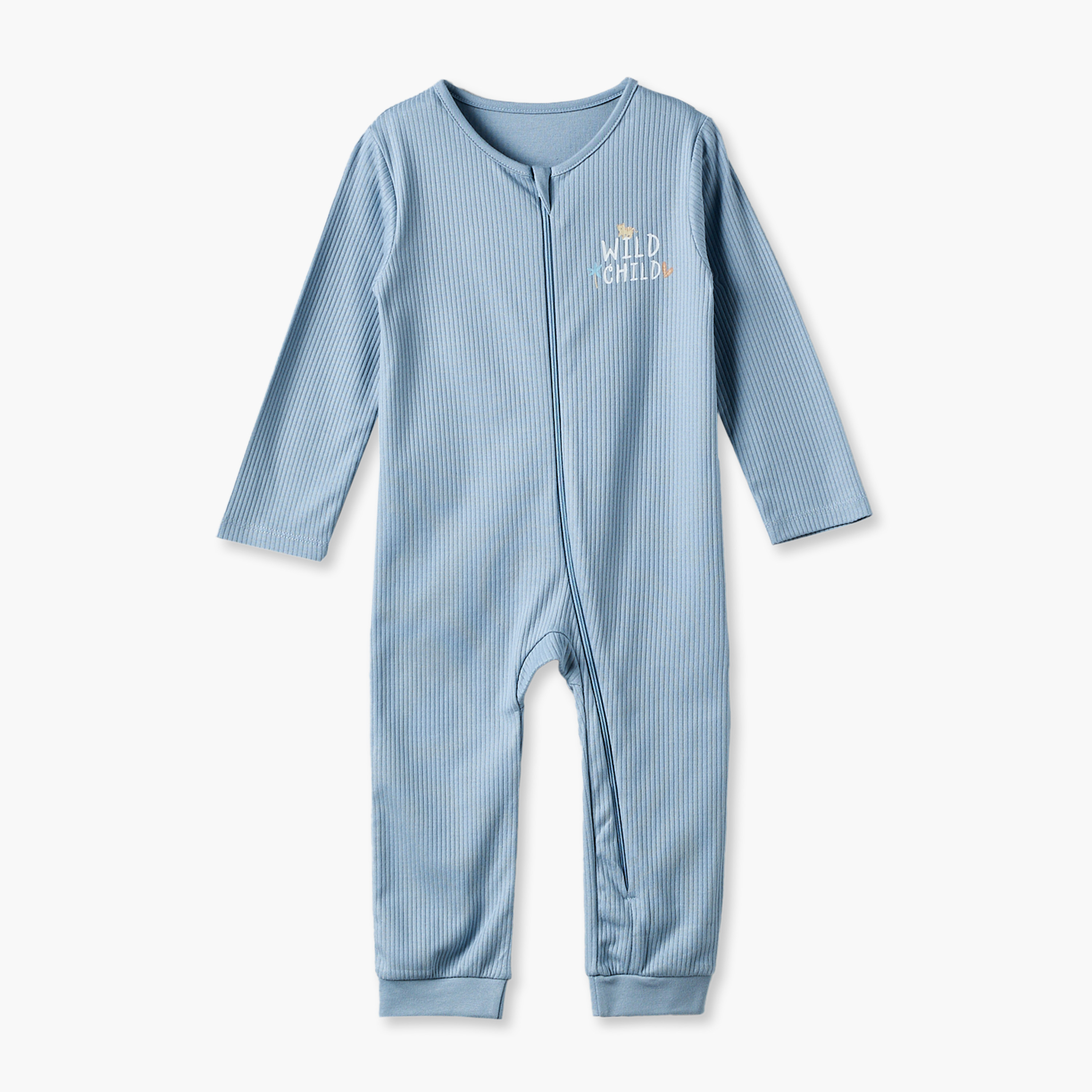 طقم بدلات نوم قطنية بياقة مستديرة وأكمام طويلة وطبعات زهرية من جونيورز - 3 قطع-baby-girls-clothing-nightwear-sleepsuits-image-5
