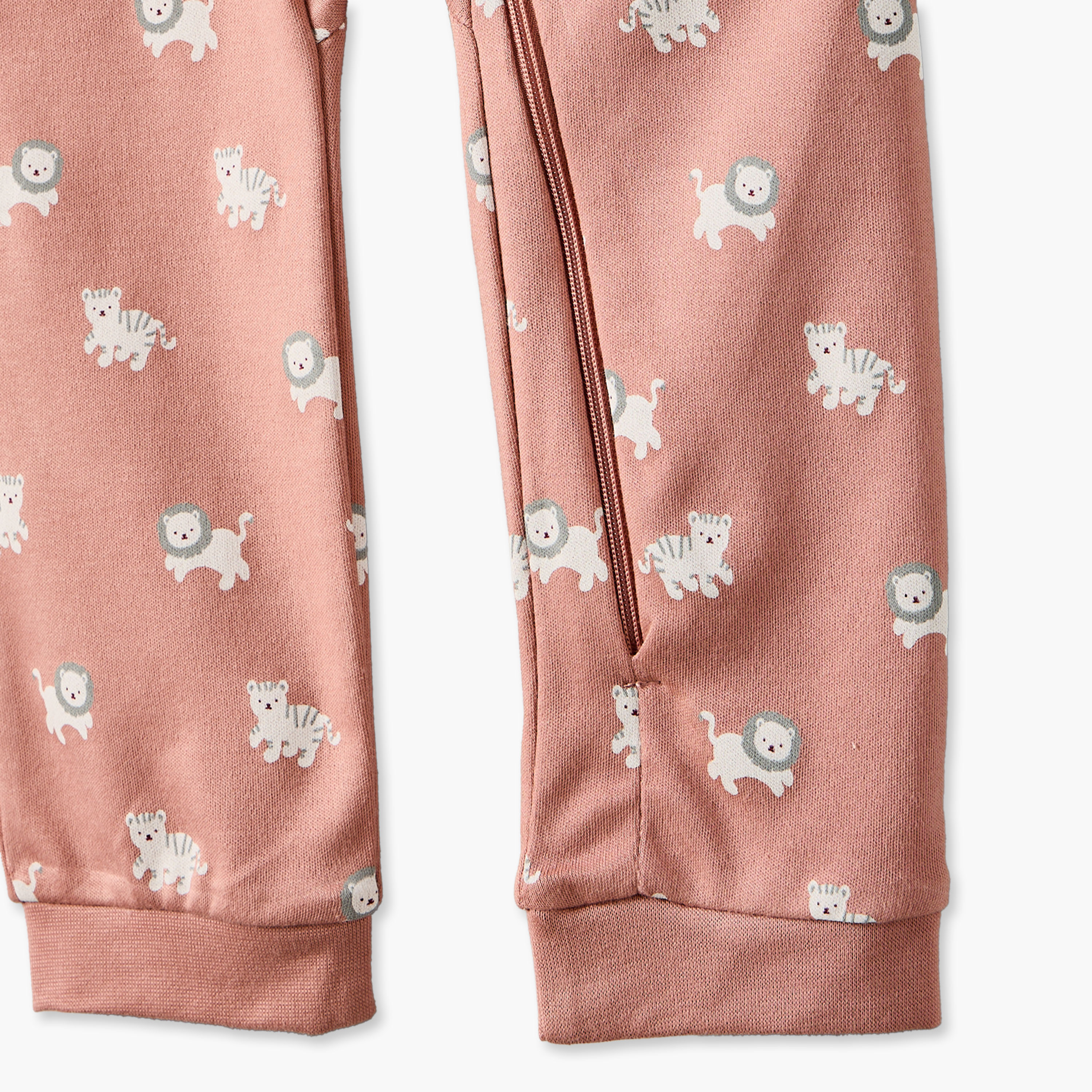 طقم بدلات نوم قطنية بياقة مستديرة وأكمام طويلة وطبعات زهرية من جونيورز - 3 قطع-baby-girls-clothing-nightwear-sleepsuits-image-7