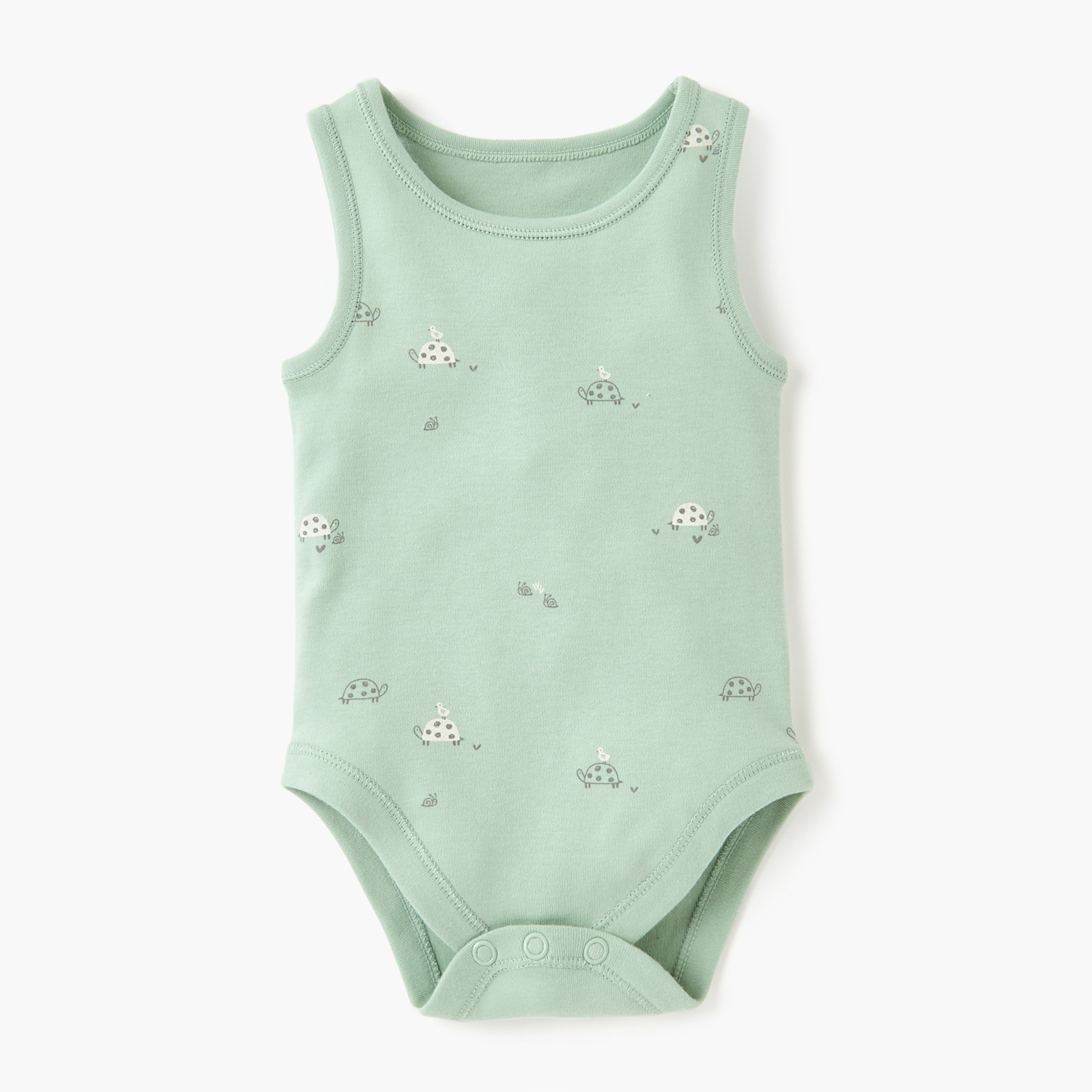 Juniors Printed Sleeveless Bodysuit - Set of 4-baby-boys-clothing-bodysuits-image-2