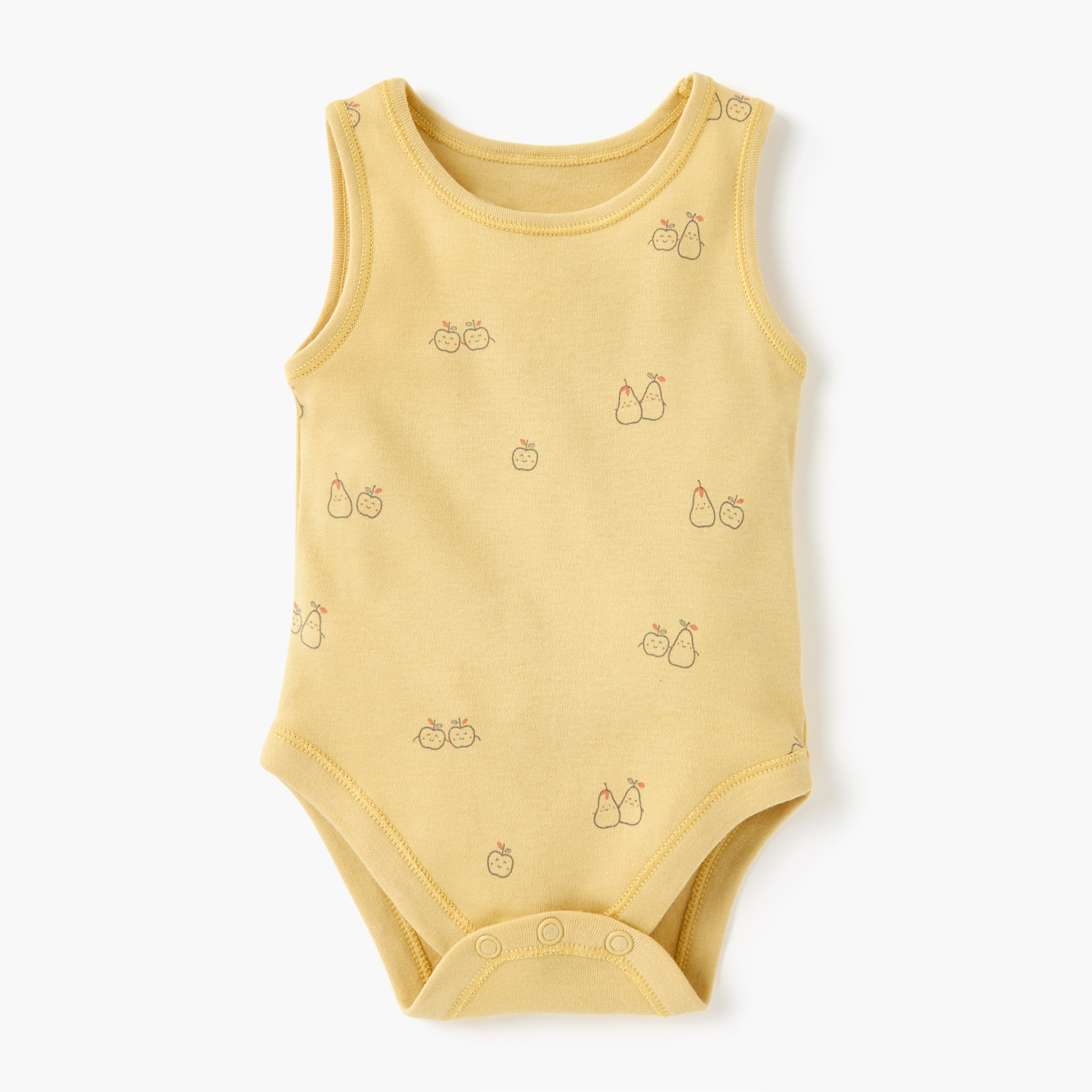 Juniors Printed Sleeveless Bodysuit - Set of 4-baby-boys-clothing-bodysuits-image-4
