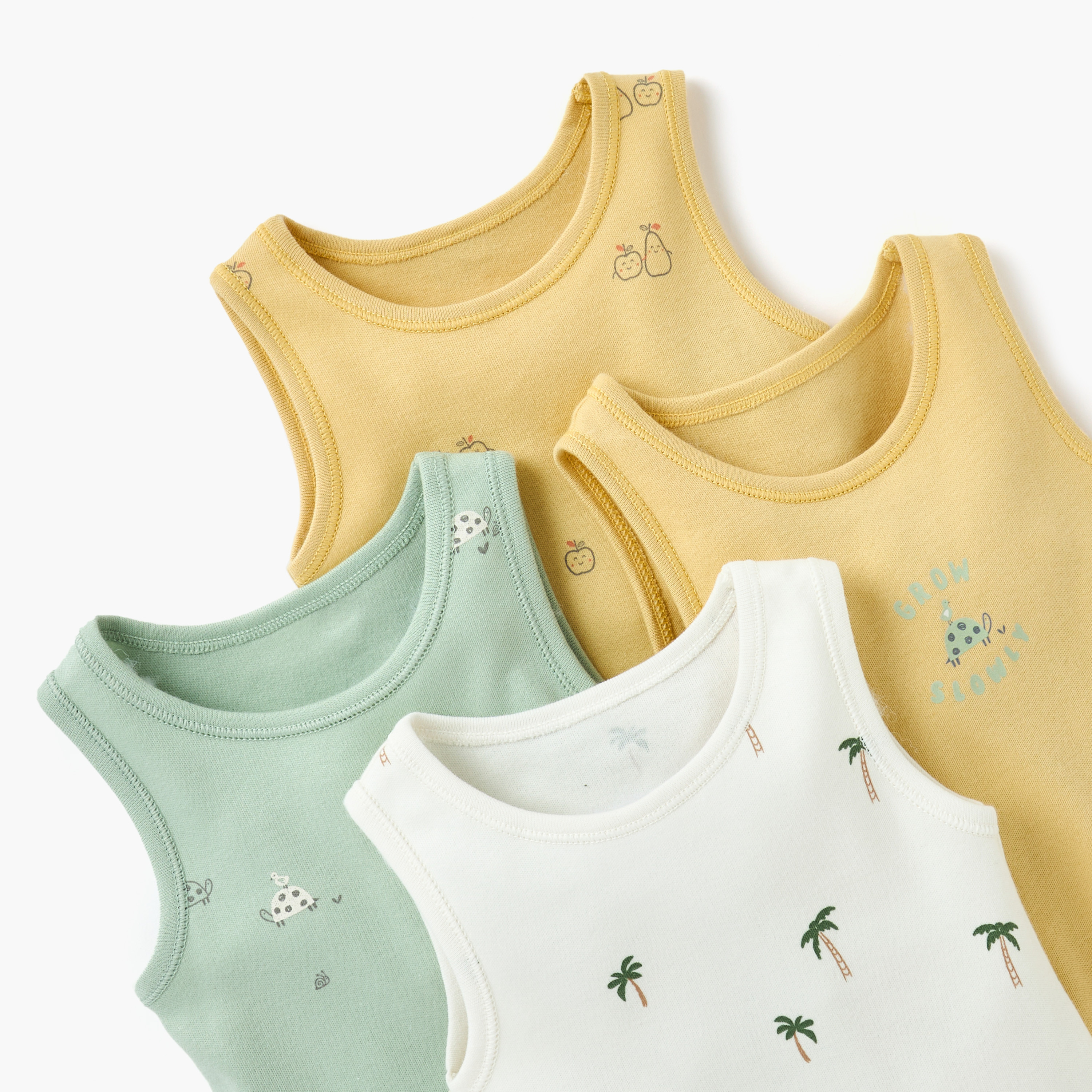 Juniors Printed Sleeveless Bodysuit - Set of 4-baby-boys-clothing-bodysuits-image-6